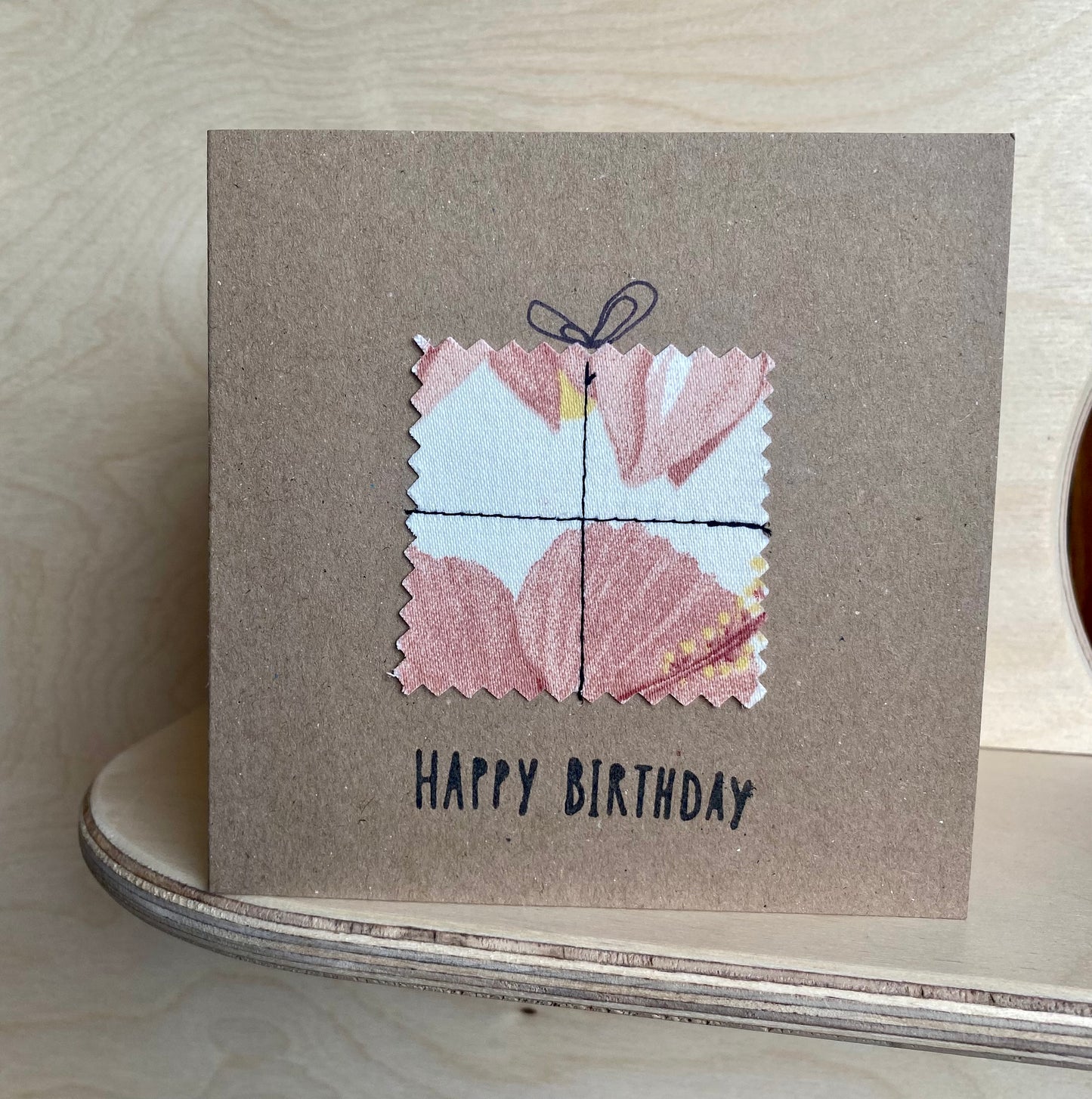 Peach Flower Happy birthday card!