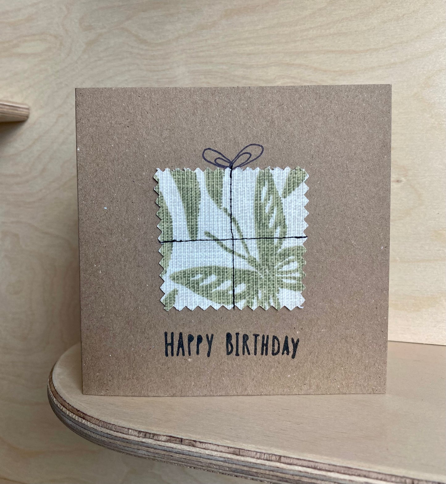 Green Leaf Happy birthday card!