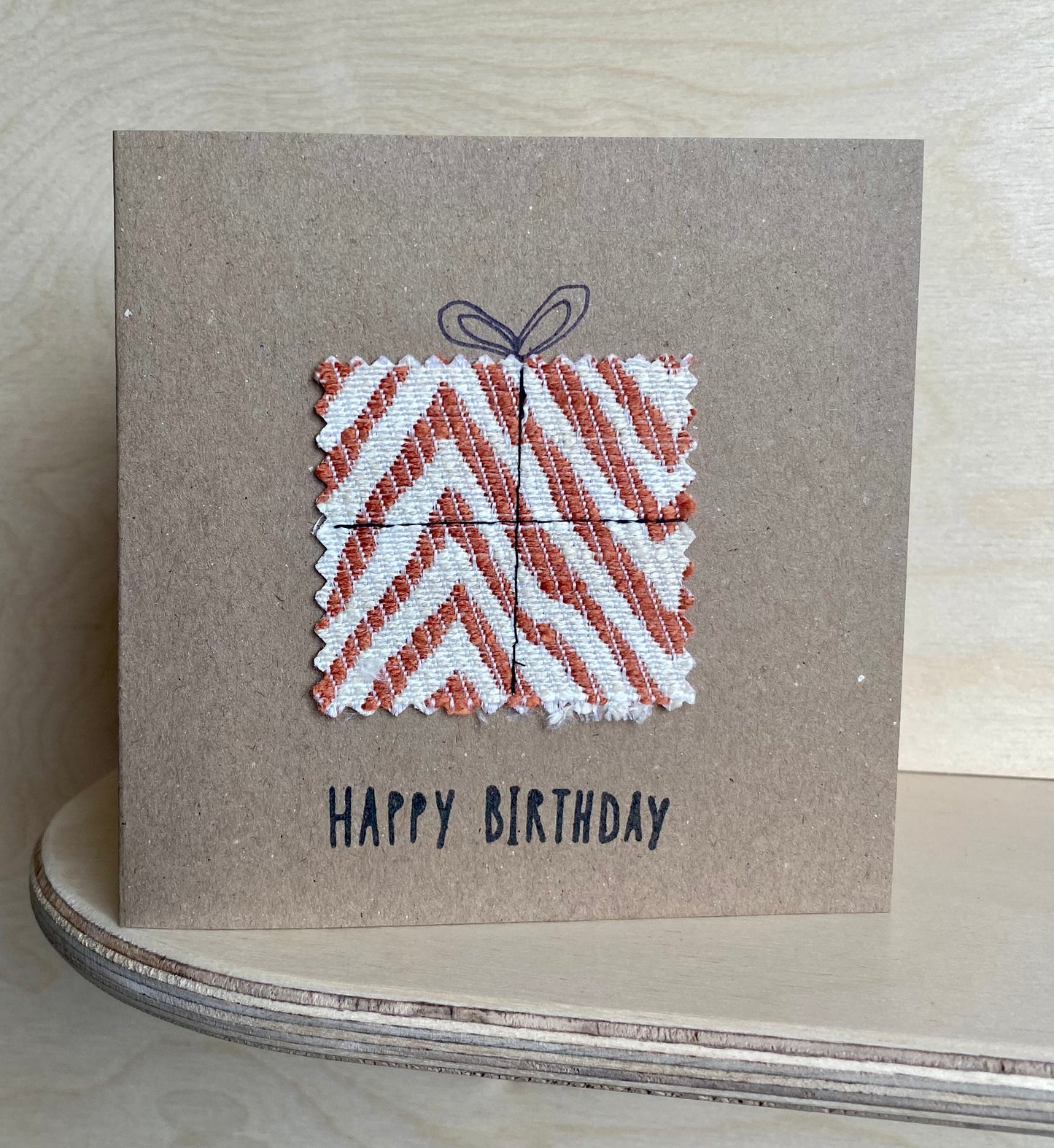 Orange Zebra Happy birthday card!