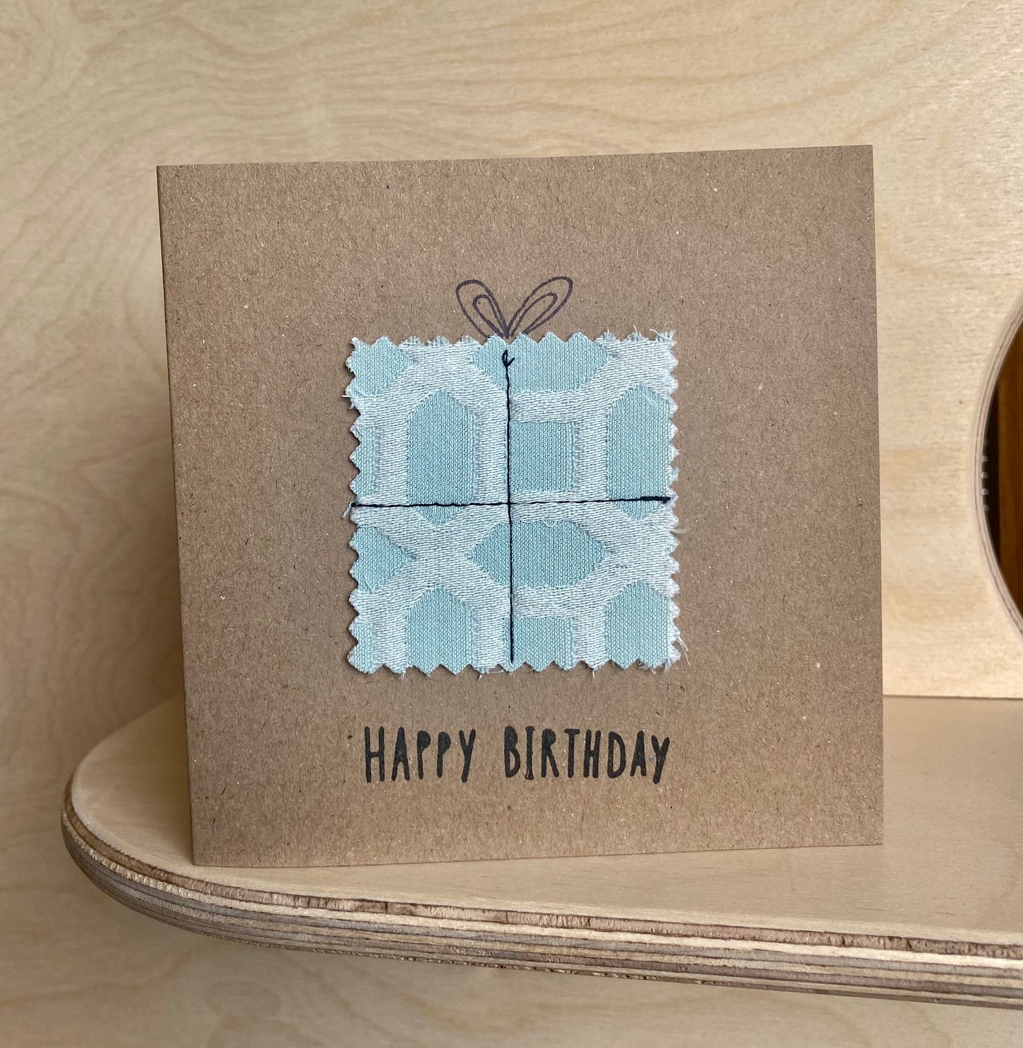 Blue Silk Happy birthday card!