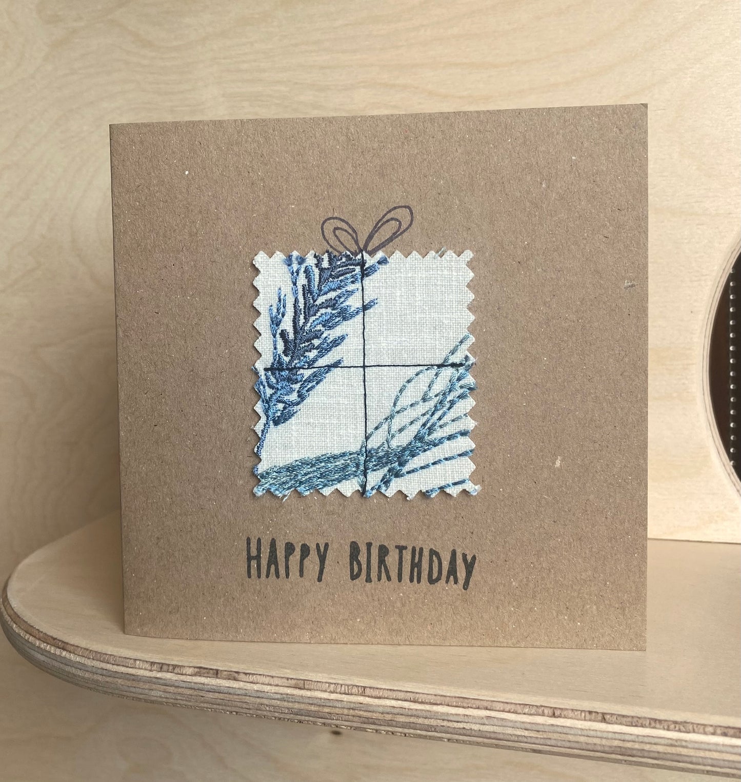 Heather embroidery Happy birthday card!