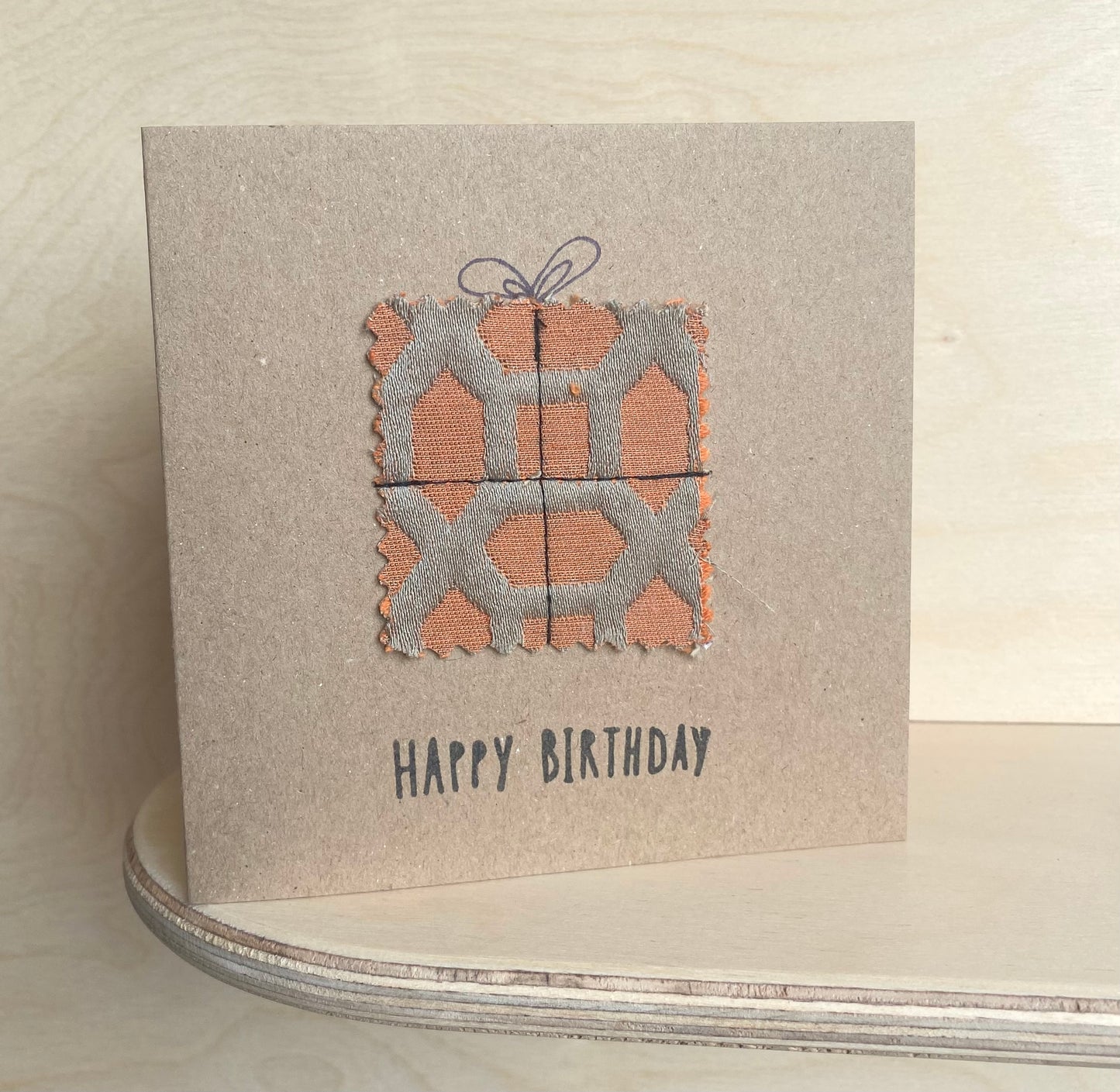 Orange Silk Happy birthday card!