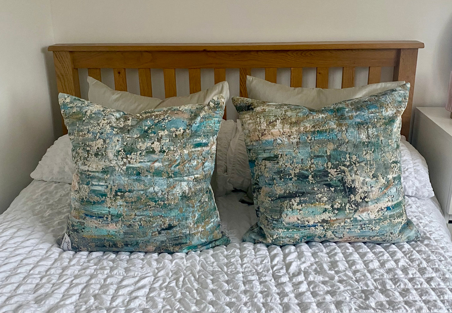 Blue Velvet Wrap-Over Cushion