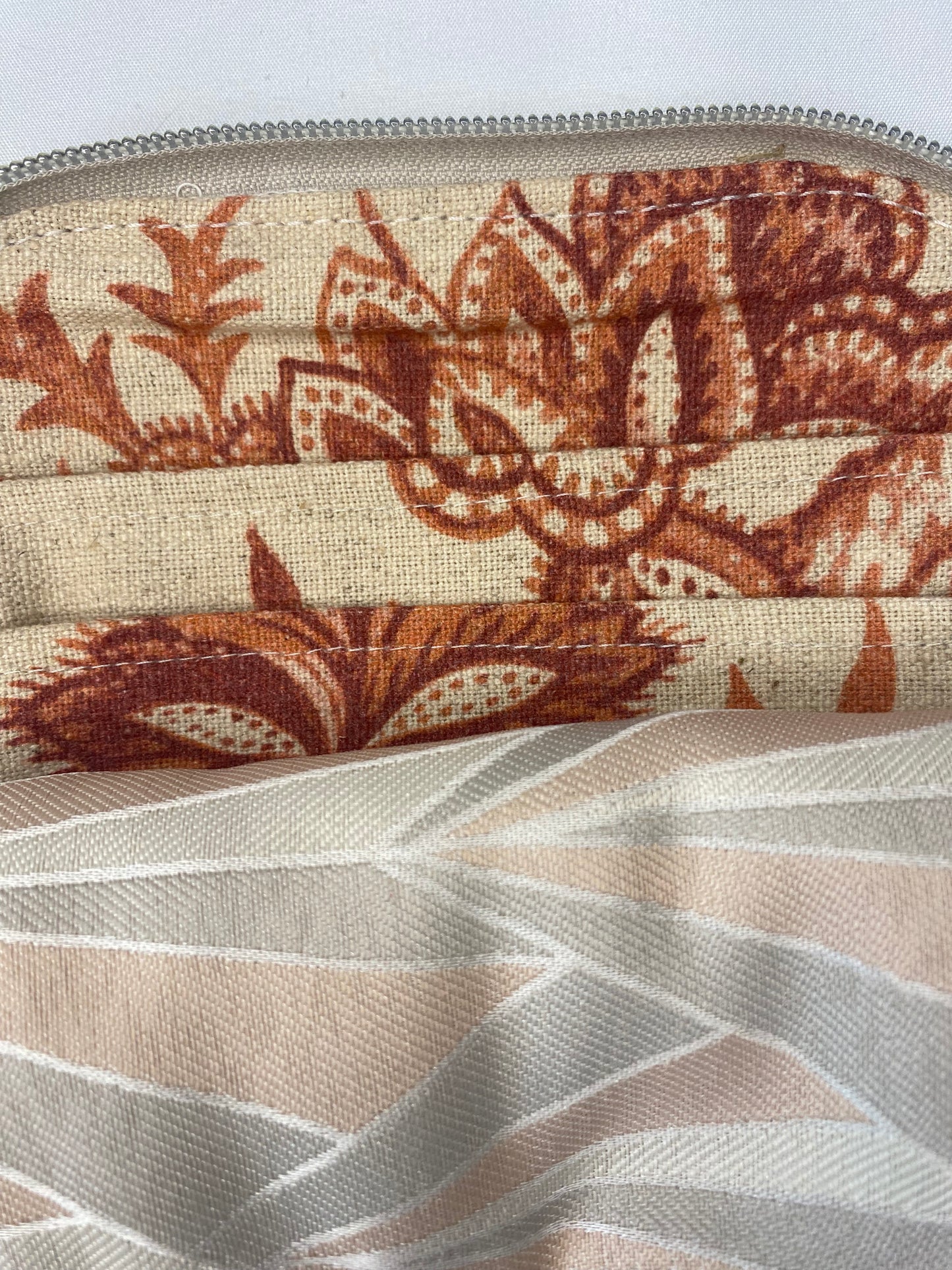 Red Zebra Purse with Red Floral Lining