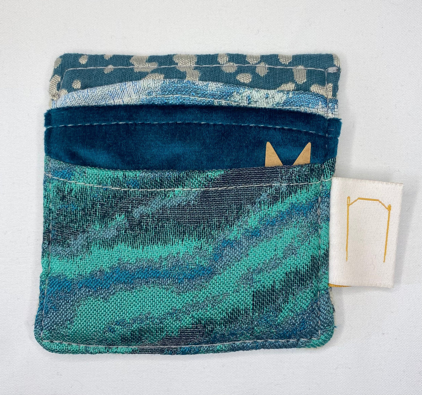 Turquoise textured- Card Holder
