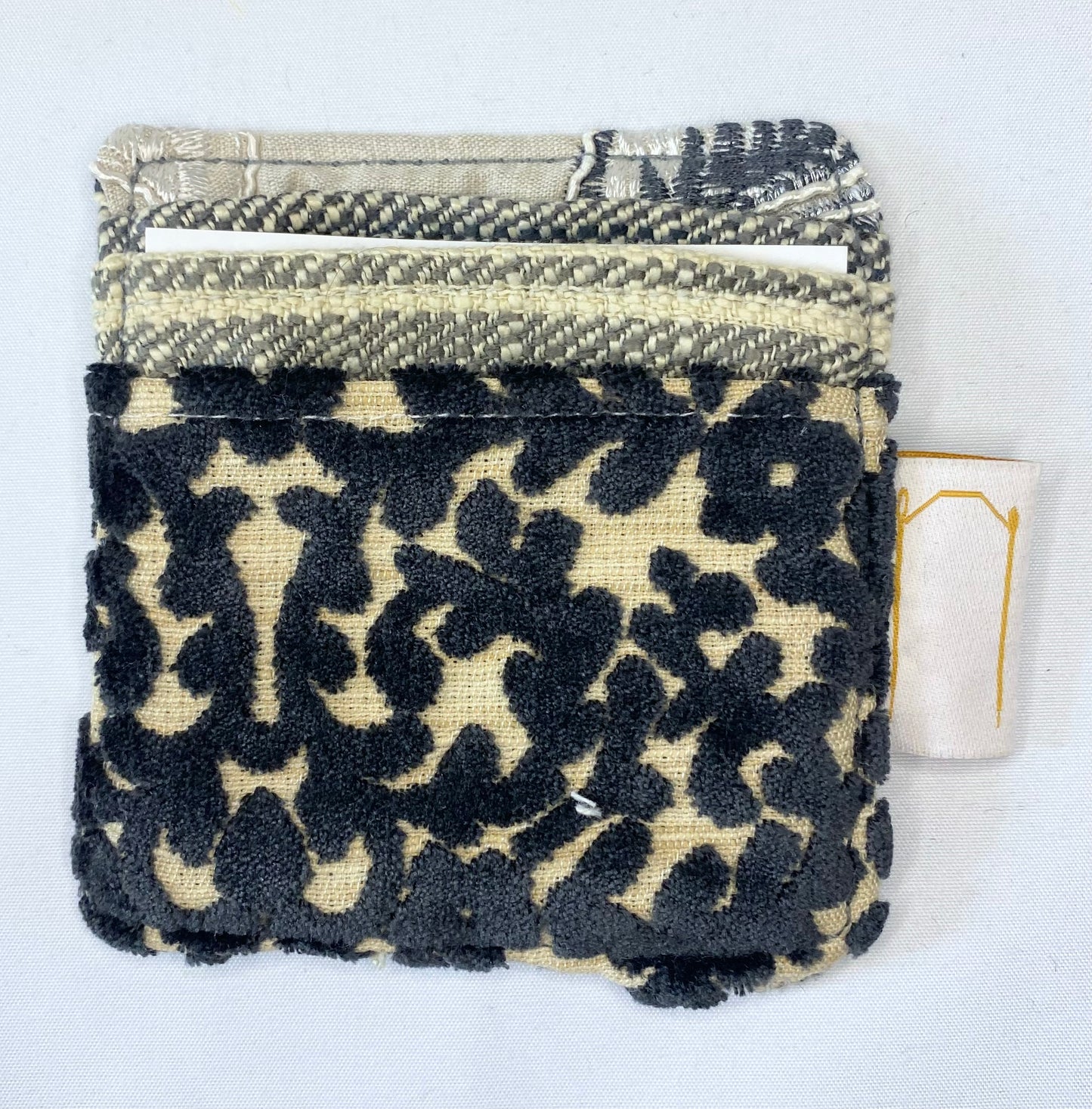 Black Velvet and Embroidered - Card Holder
