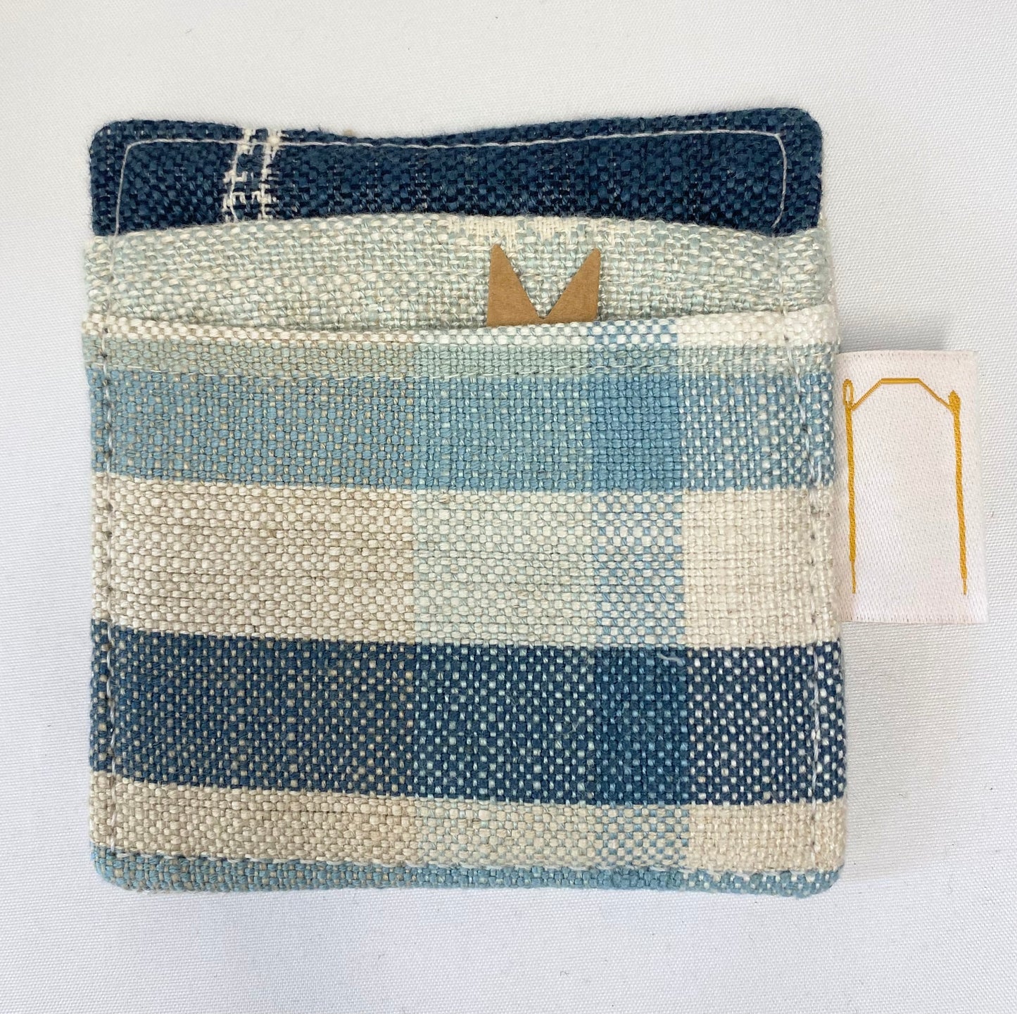 Blue check- Card Holder