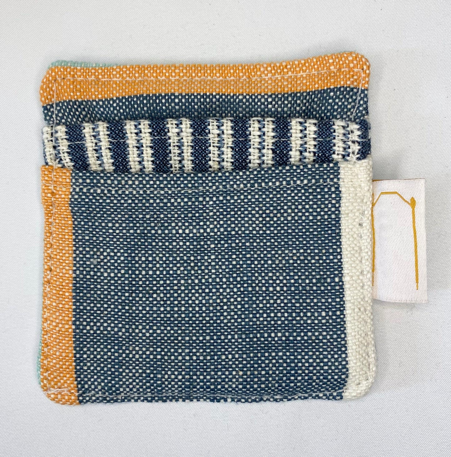 Navy and Orange Stripe - Card Holder