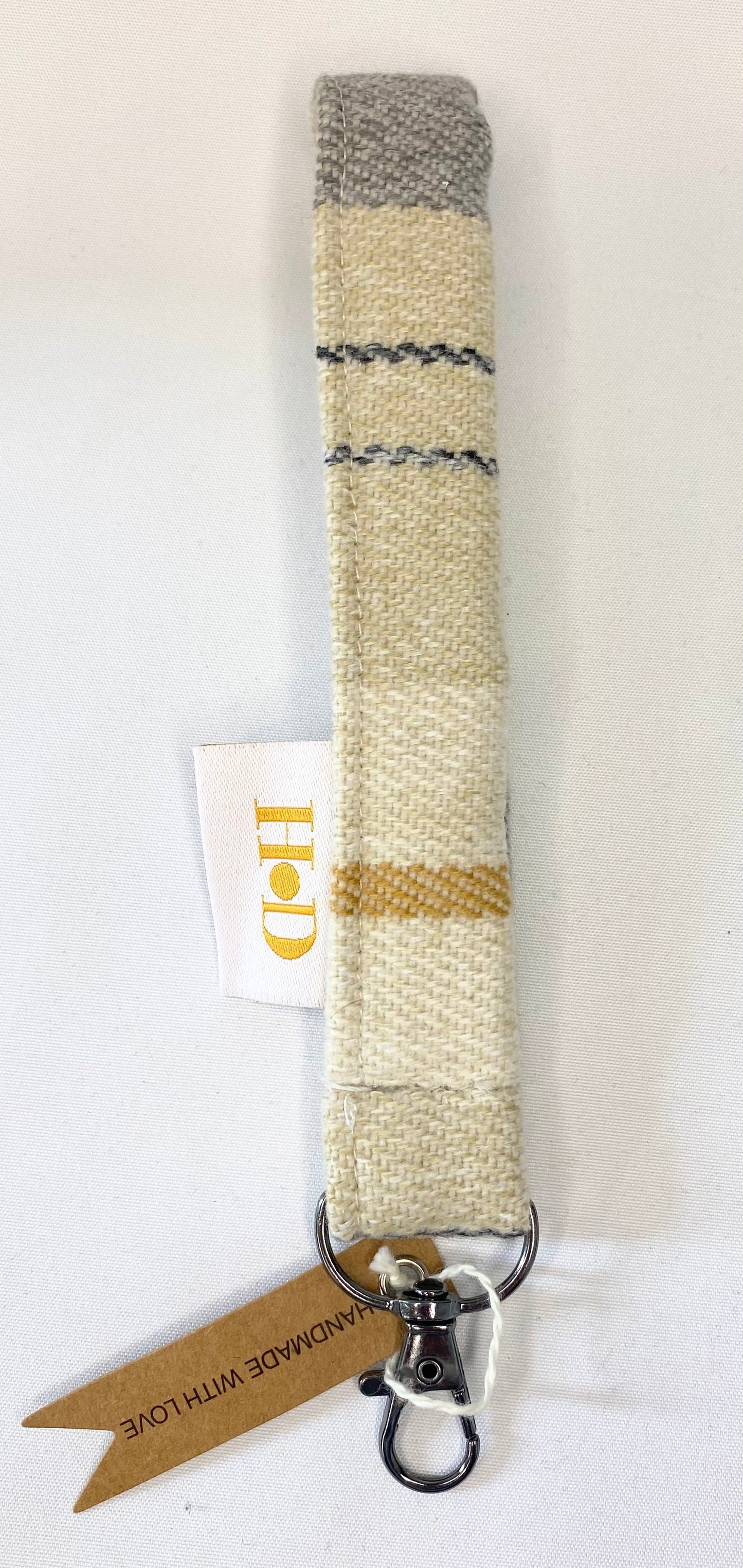 Cream with Black Clasp -Key Holder