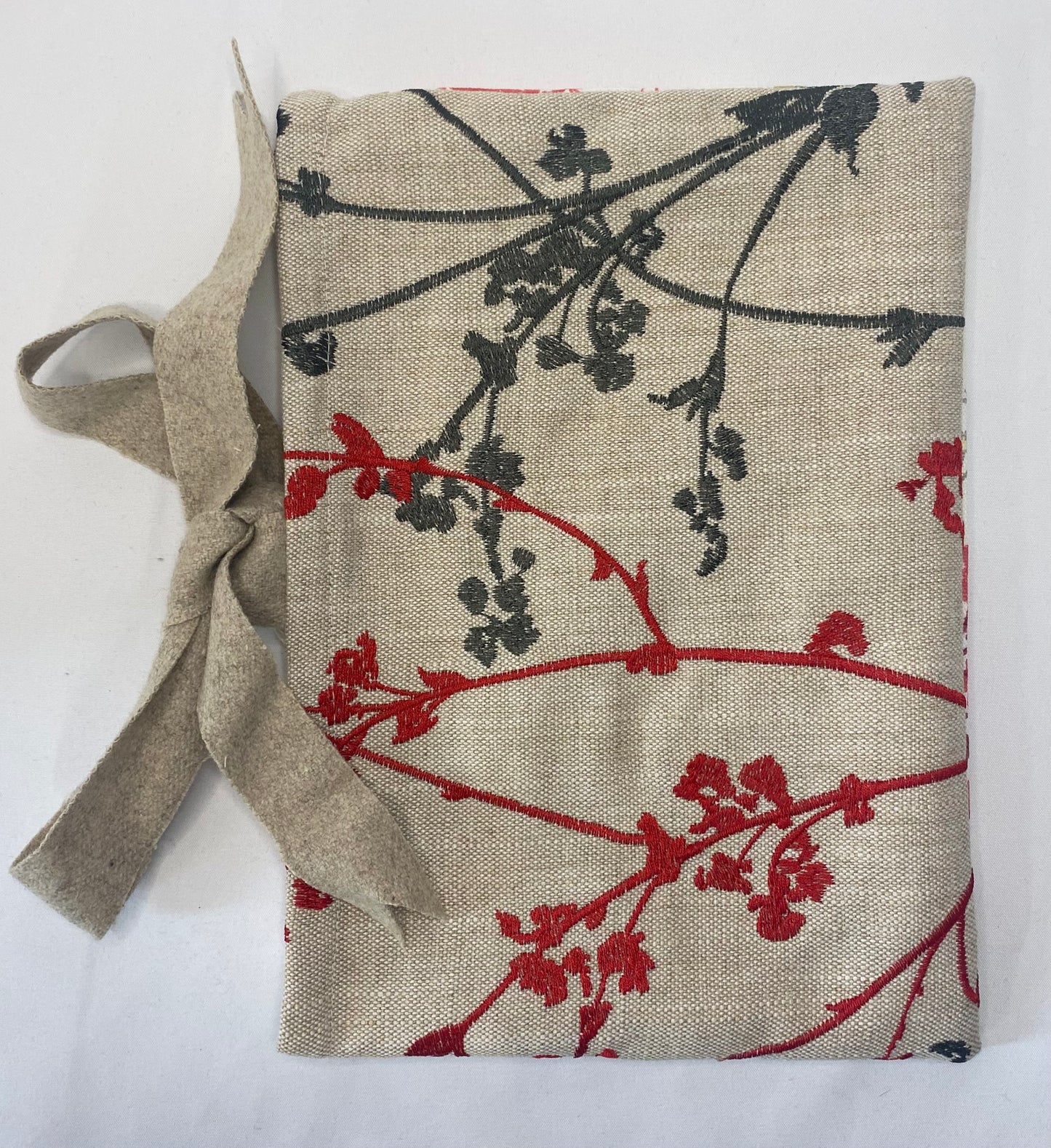 Red detailed Floral Book Bag