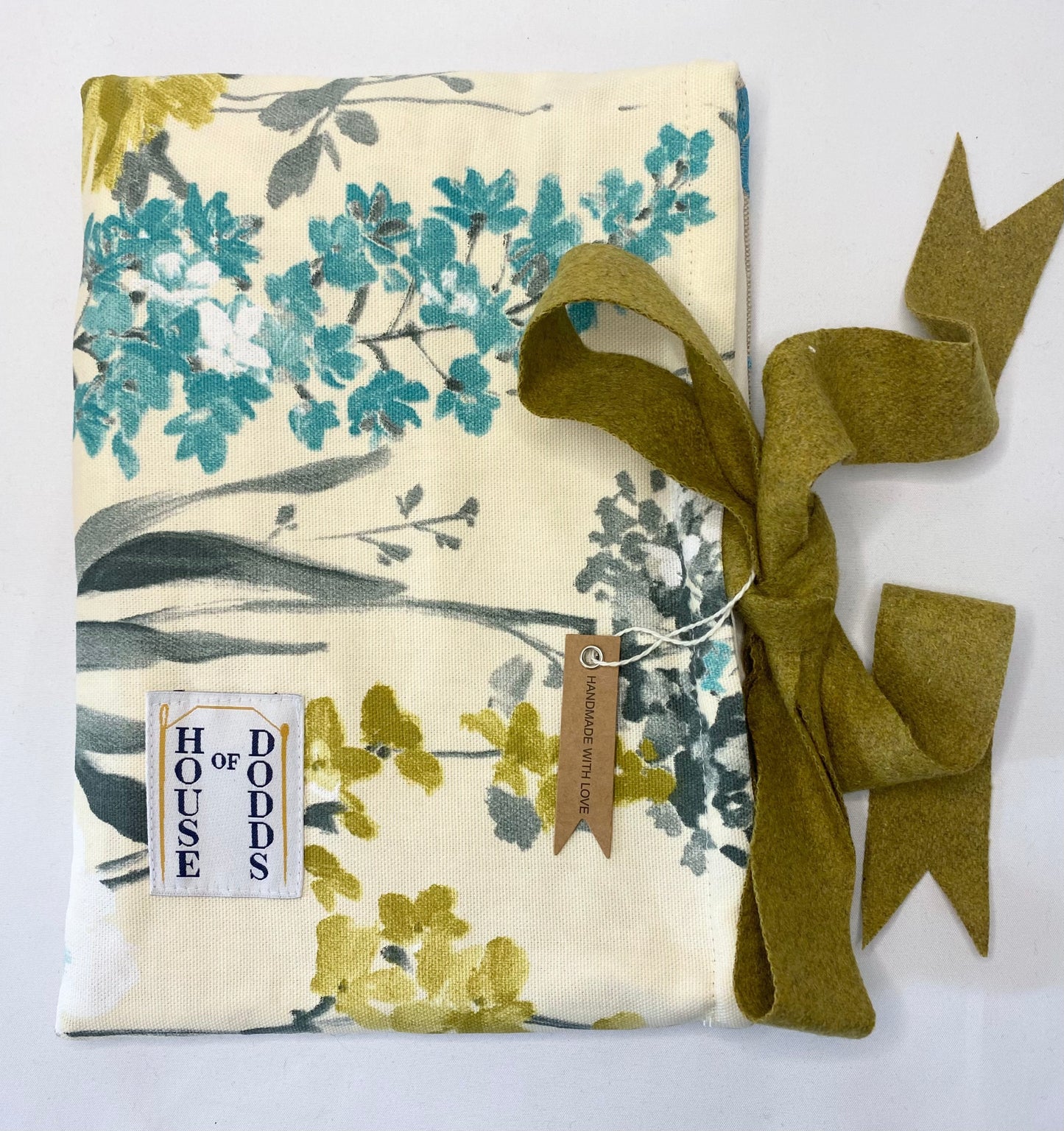 Cream with Green tie Book Bag