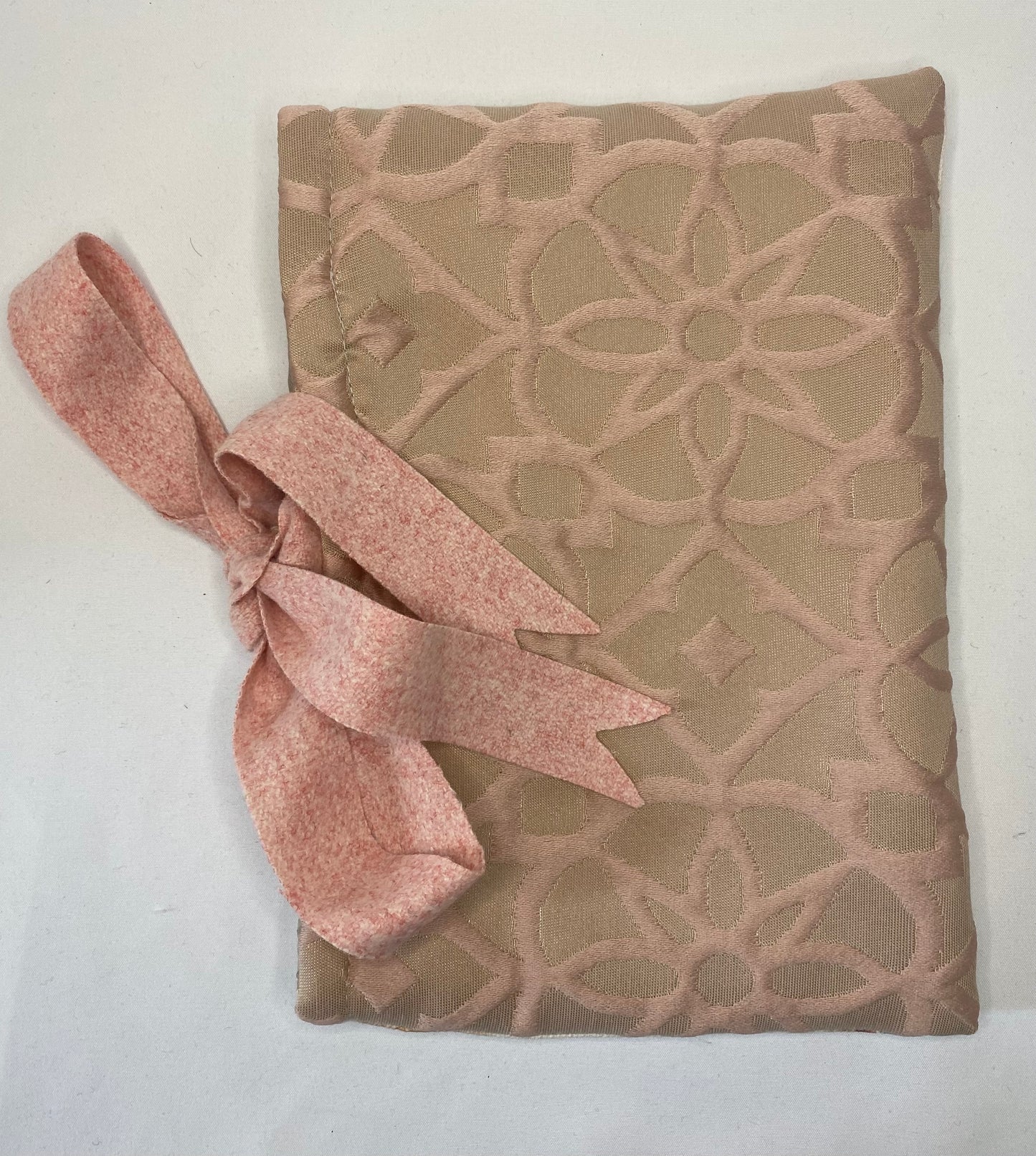 Soft pink with pink tie Book Bag