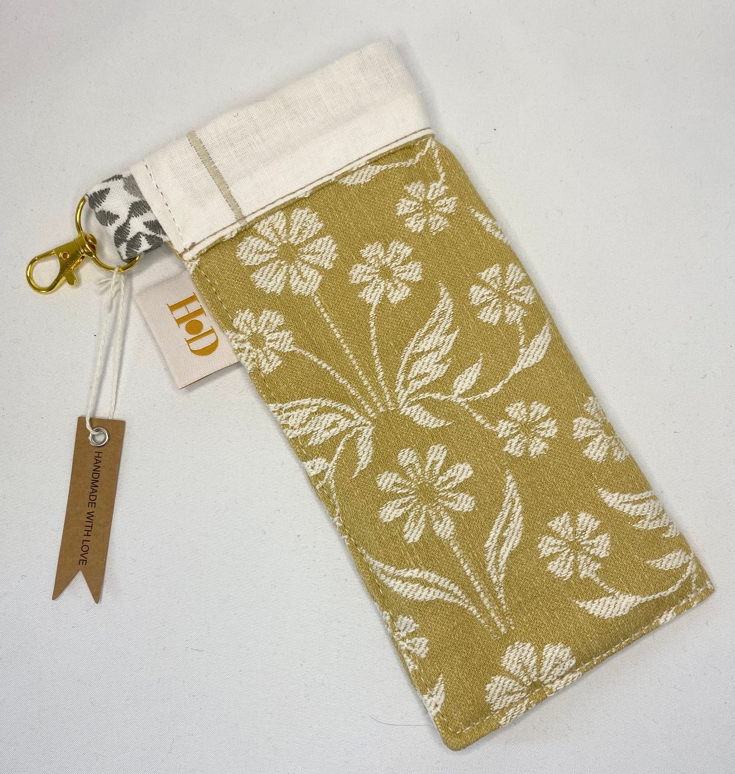 Yellow Floral Glasses Case