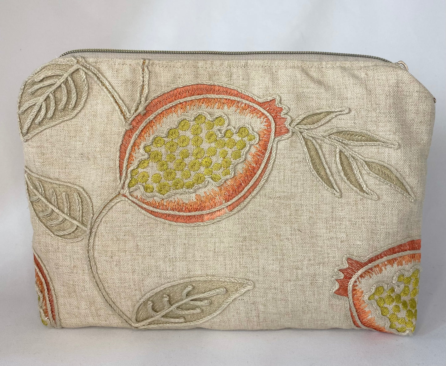 Orange Tartan Cosmetic bag