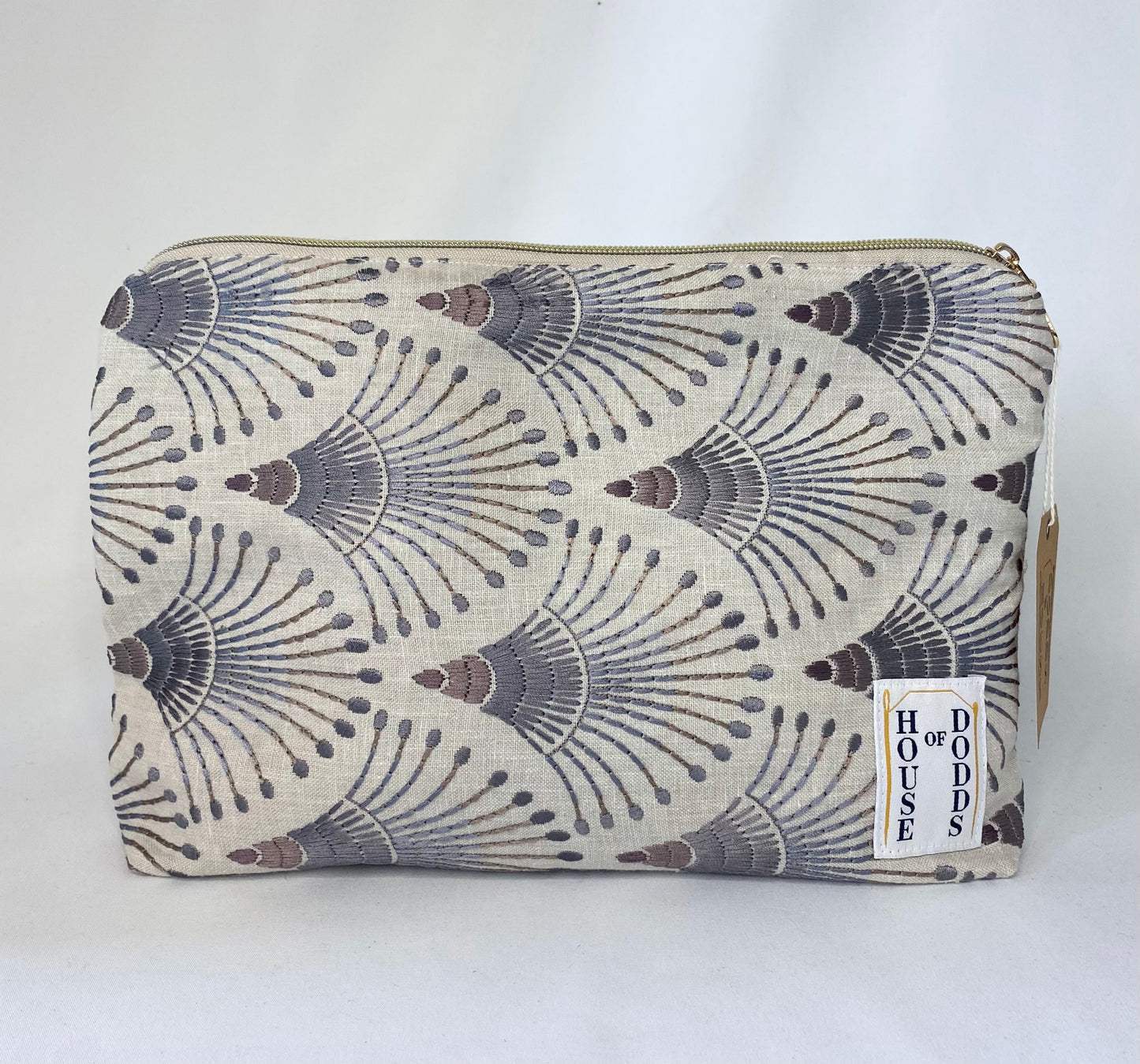Beautiful Embroidered Peacock Cosmetic bag