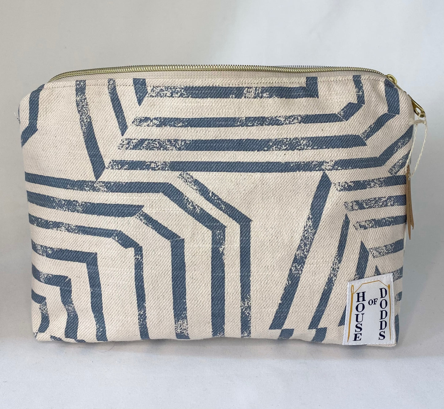 Blue Geometric Cosmetic bag