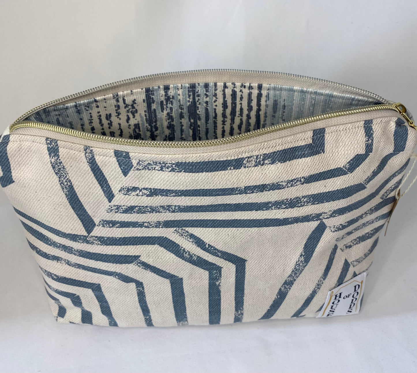 Blue Geometric Cosmetic bag