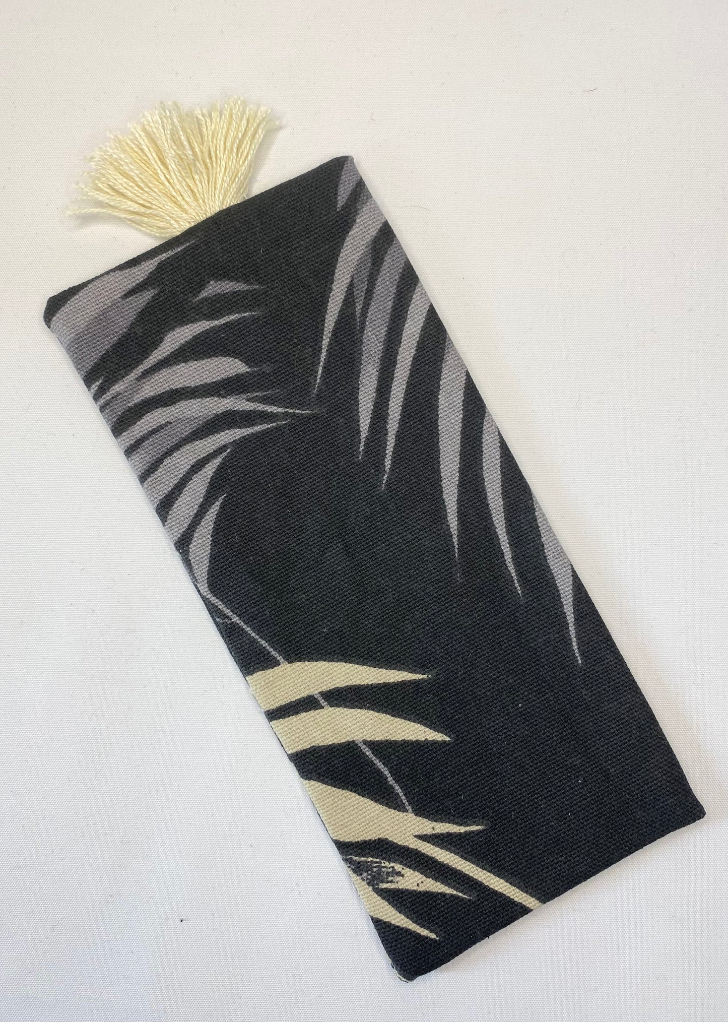 Black- Handmade Fabric Bookmark