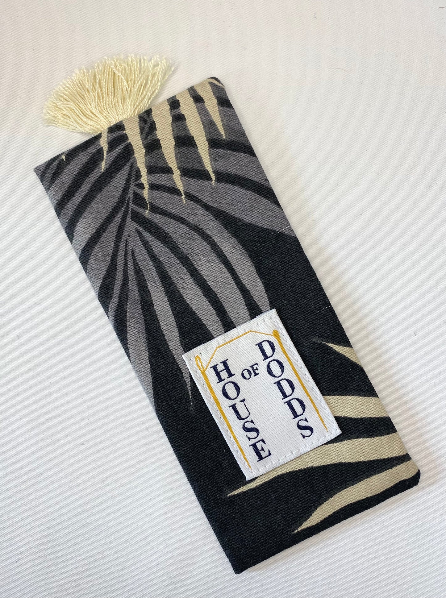 Black- Handmade Fabric Bookmark