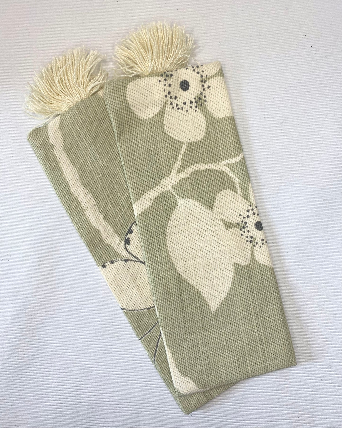 Sage- Handmade Fabric Bookmark
