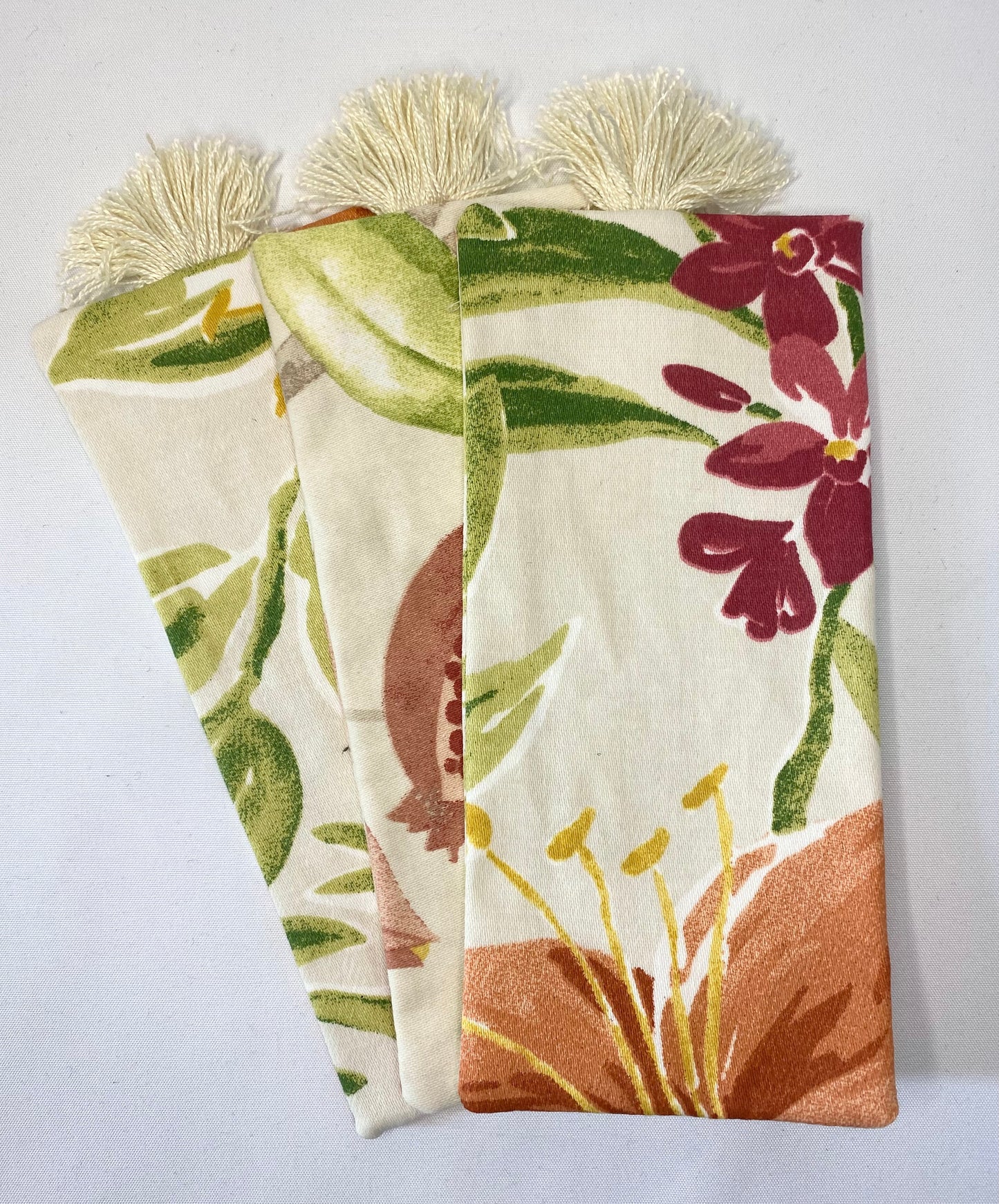 Summer Floral - Handmade Fabric Bookmark
