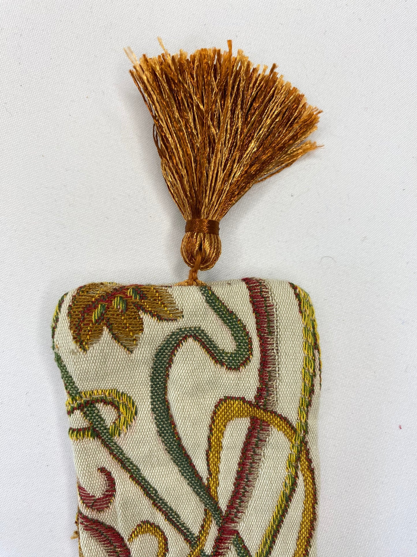 Copper Tassel - Handmade Fabric Bookmark