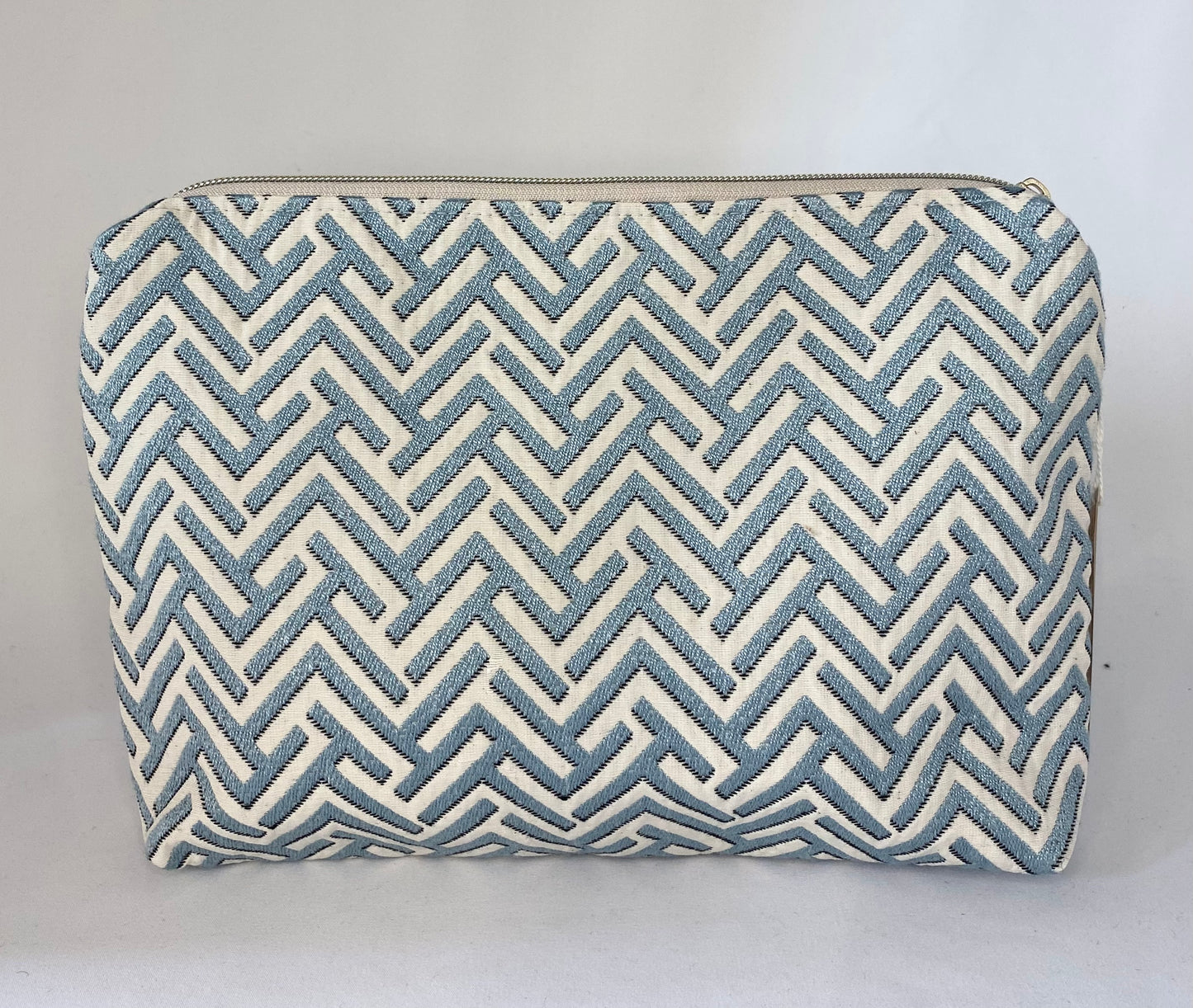 Light Blue Geometric Cosmetic bag