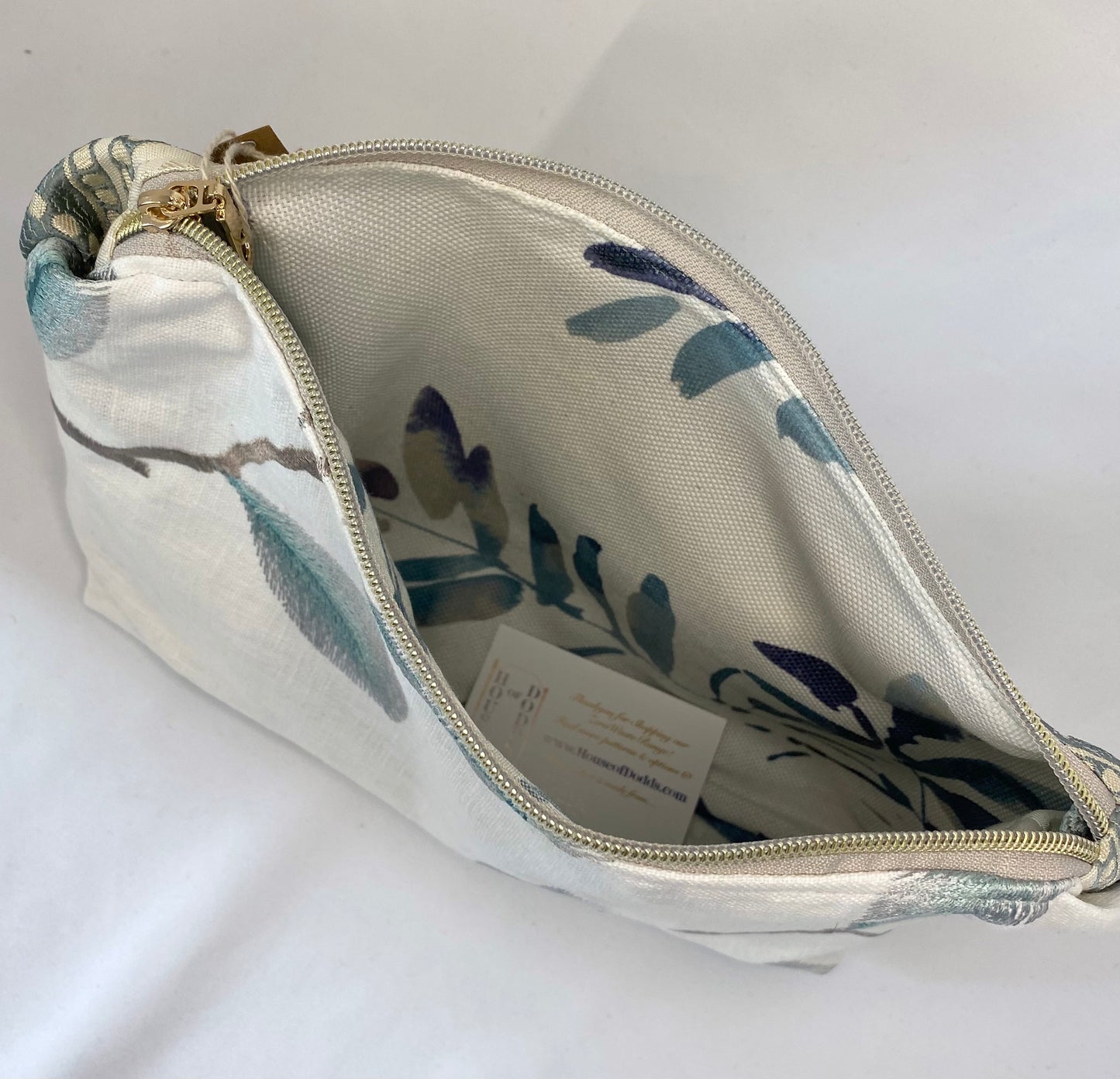 Blue patterned Cosmetic bag