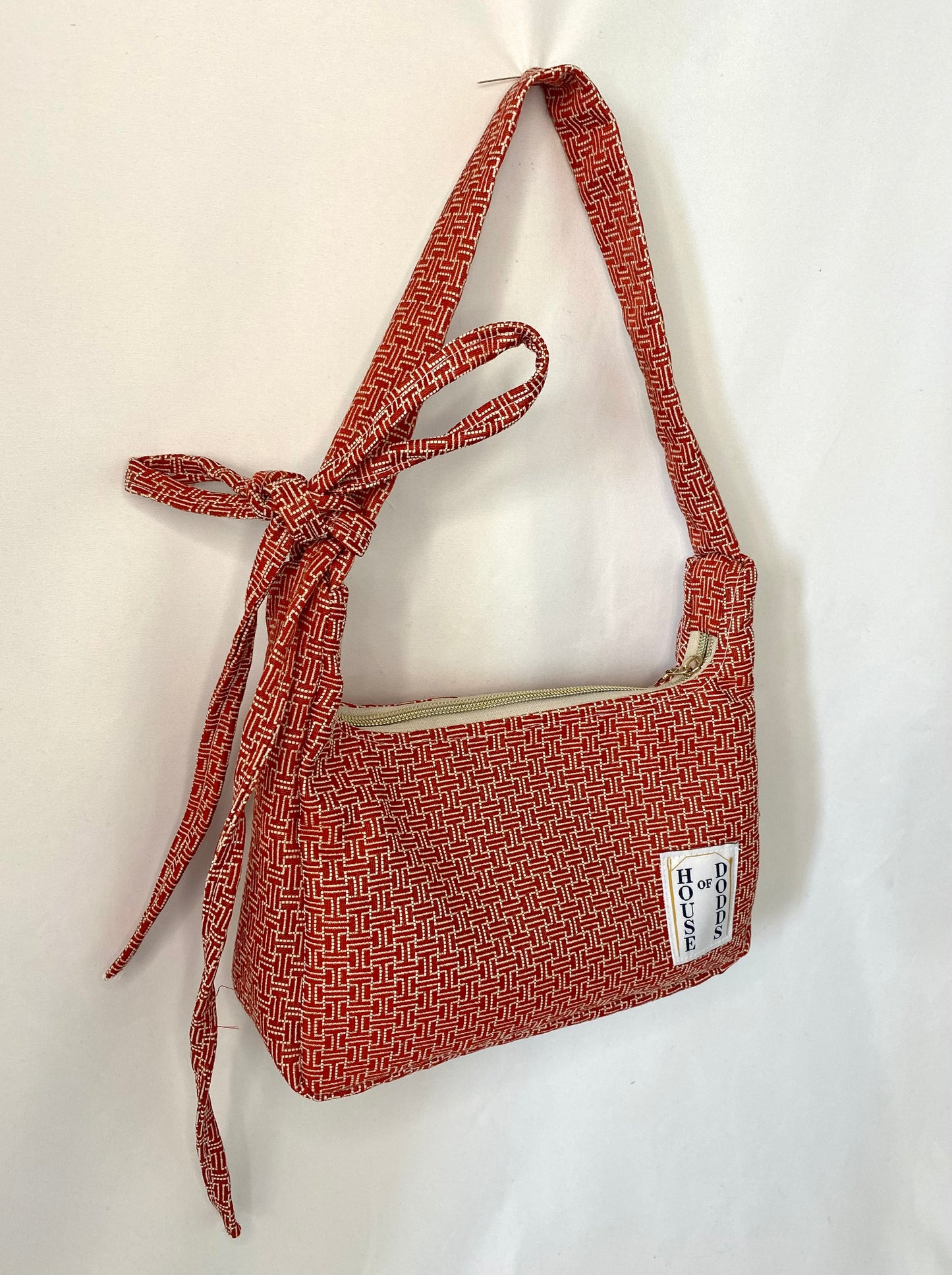 Red Hermes fabric - Hand Bag