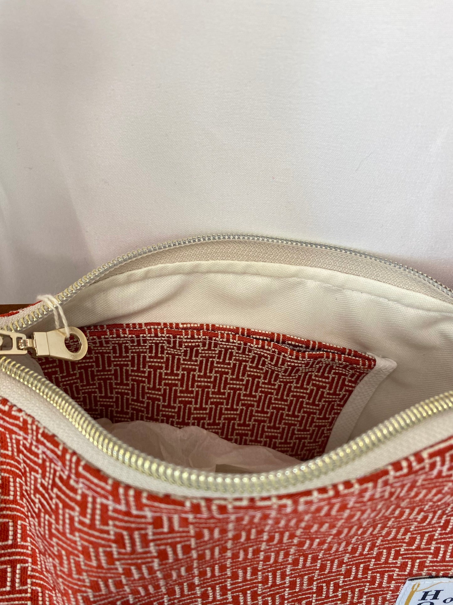Red Hermes fabric - Hand Bag