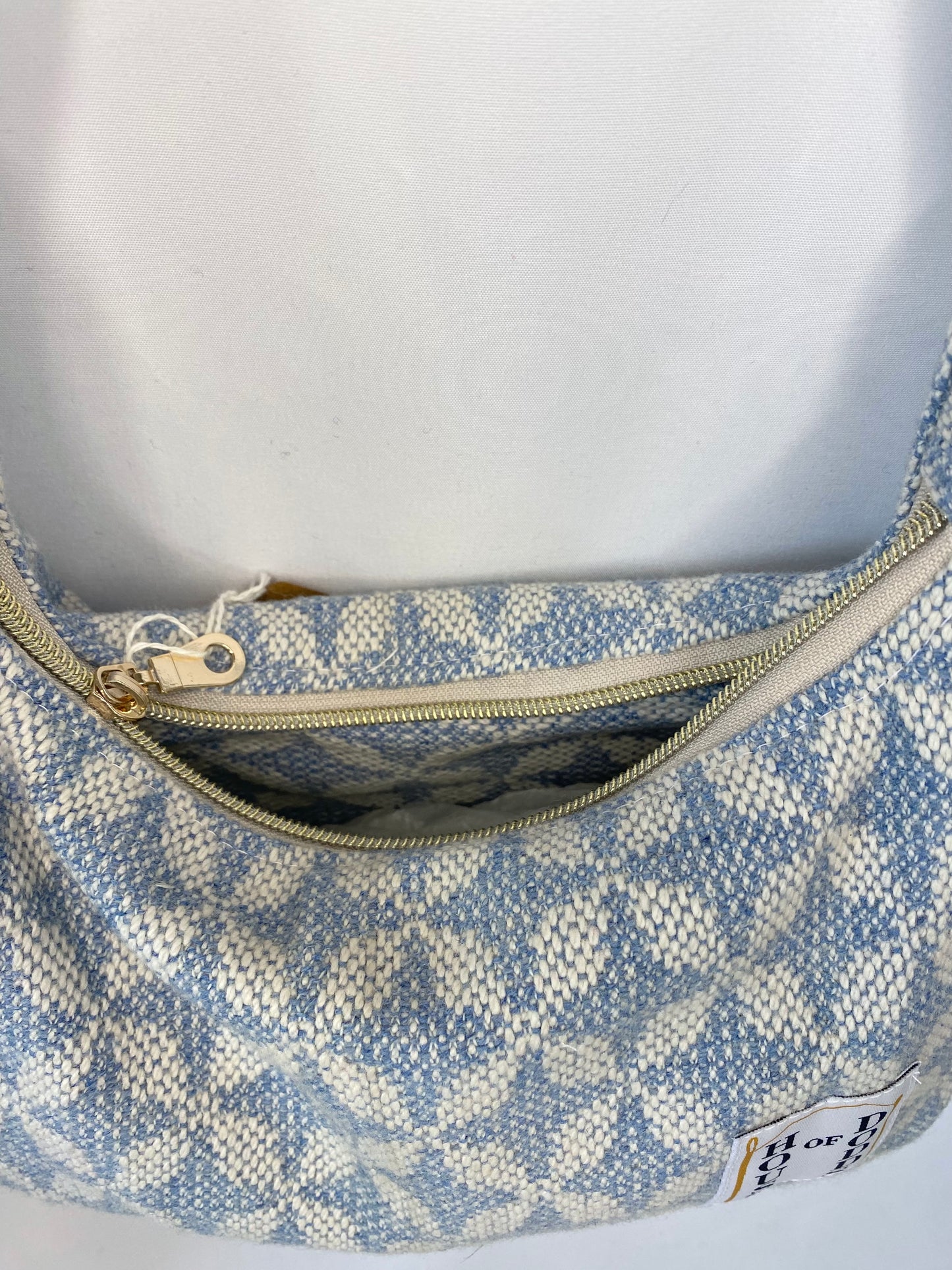 Blue Geometric Hand Bag