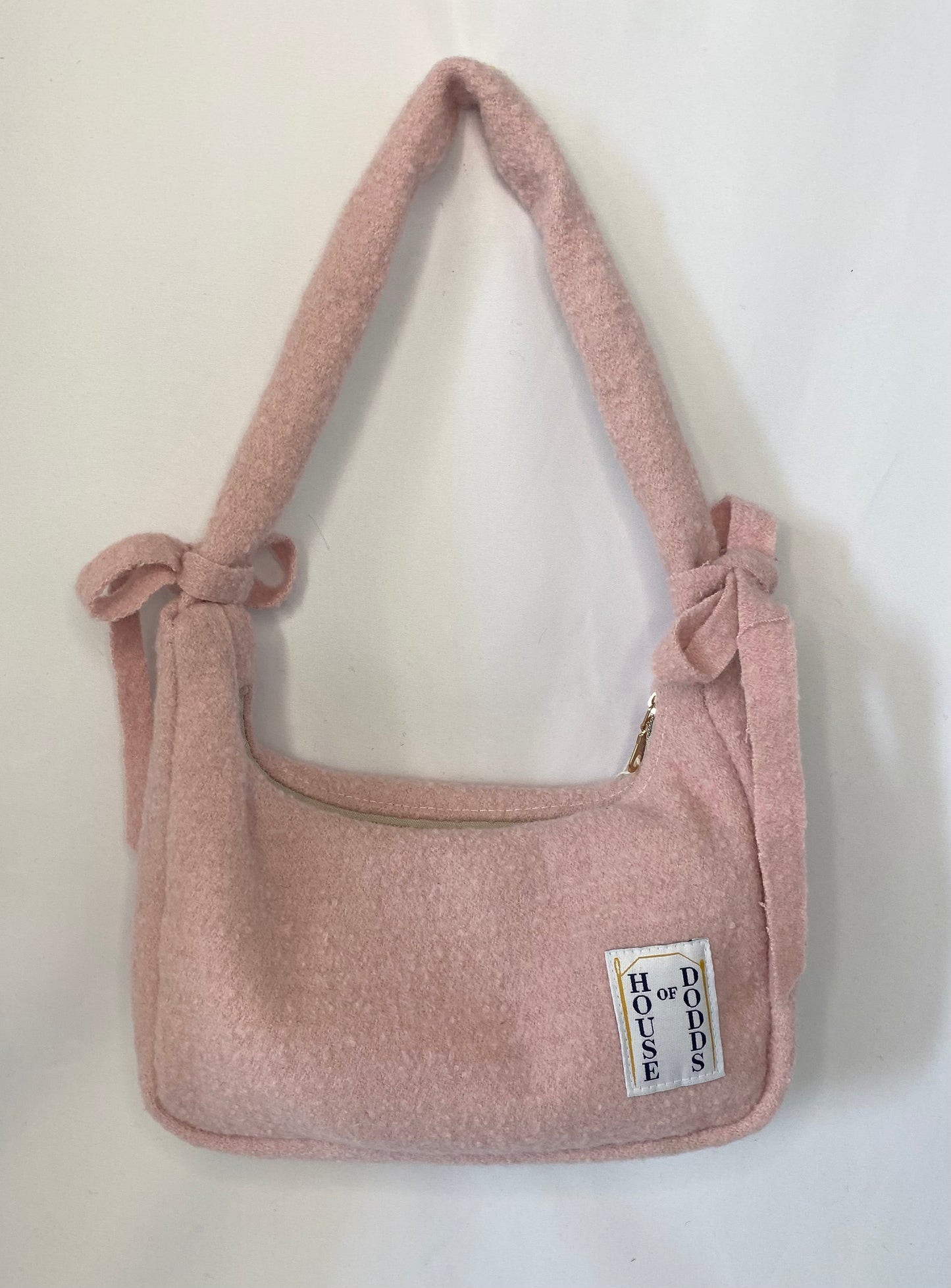 Pink Wool Hand Bag