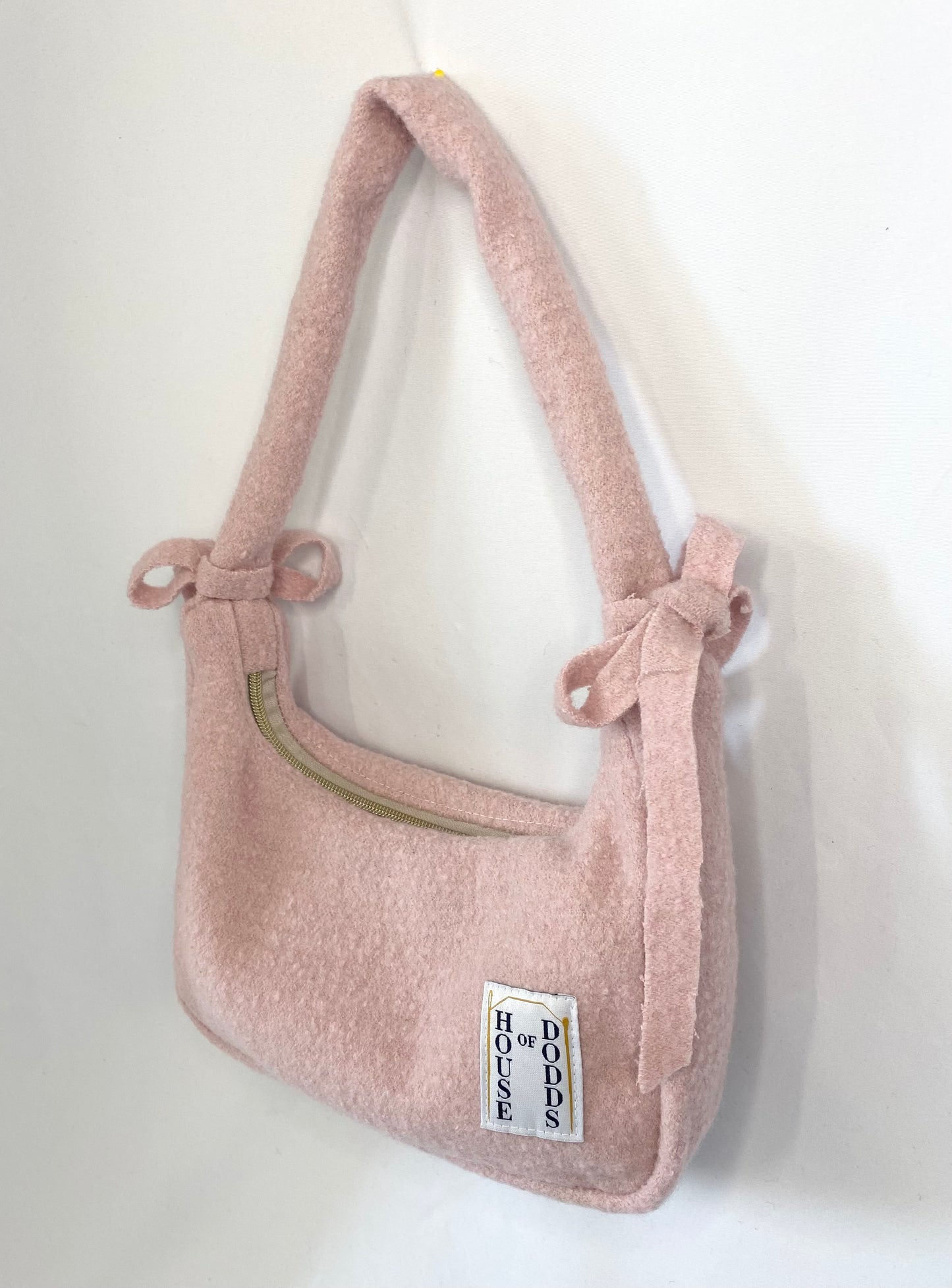 Pink Wool Hand Bag