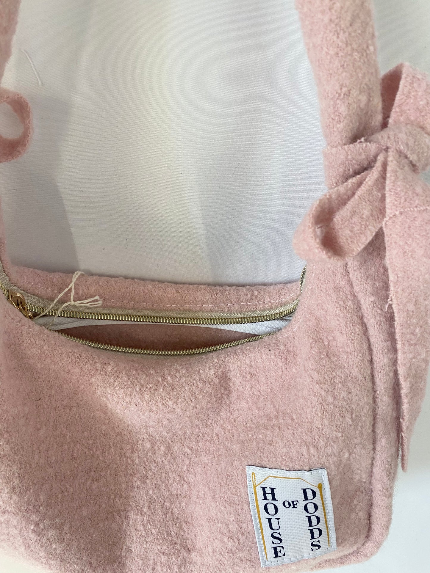Pink Wool Hand Bag