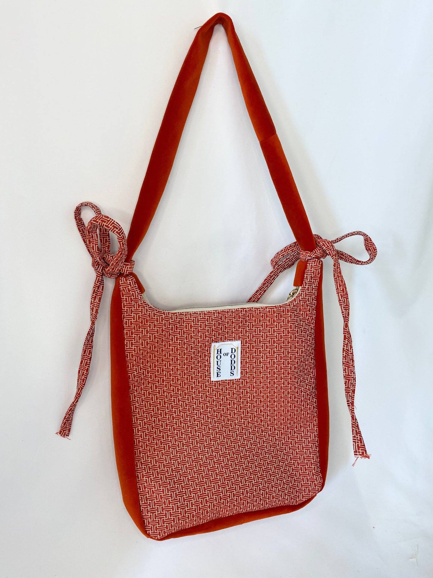 Red Hermes fabric - Shoulder Bag