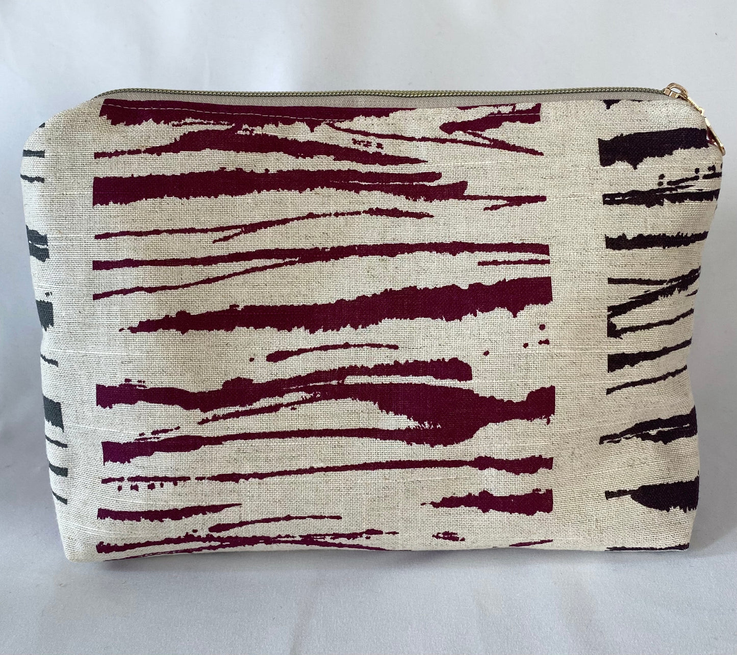 Pink Velvet Cosmetic bag with water resistant lining