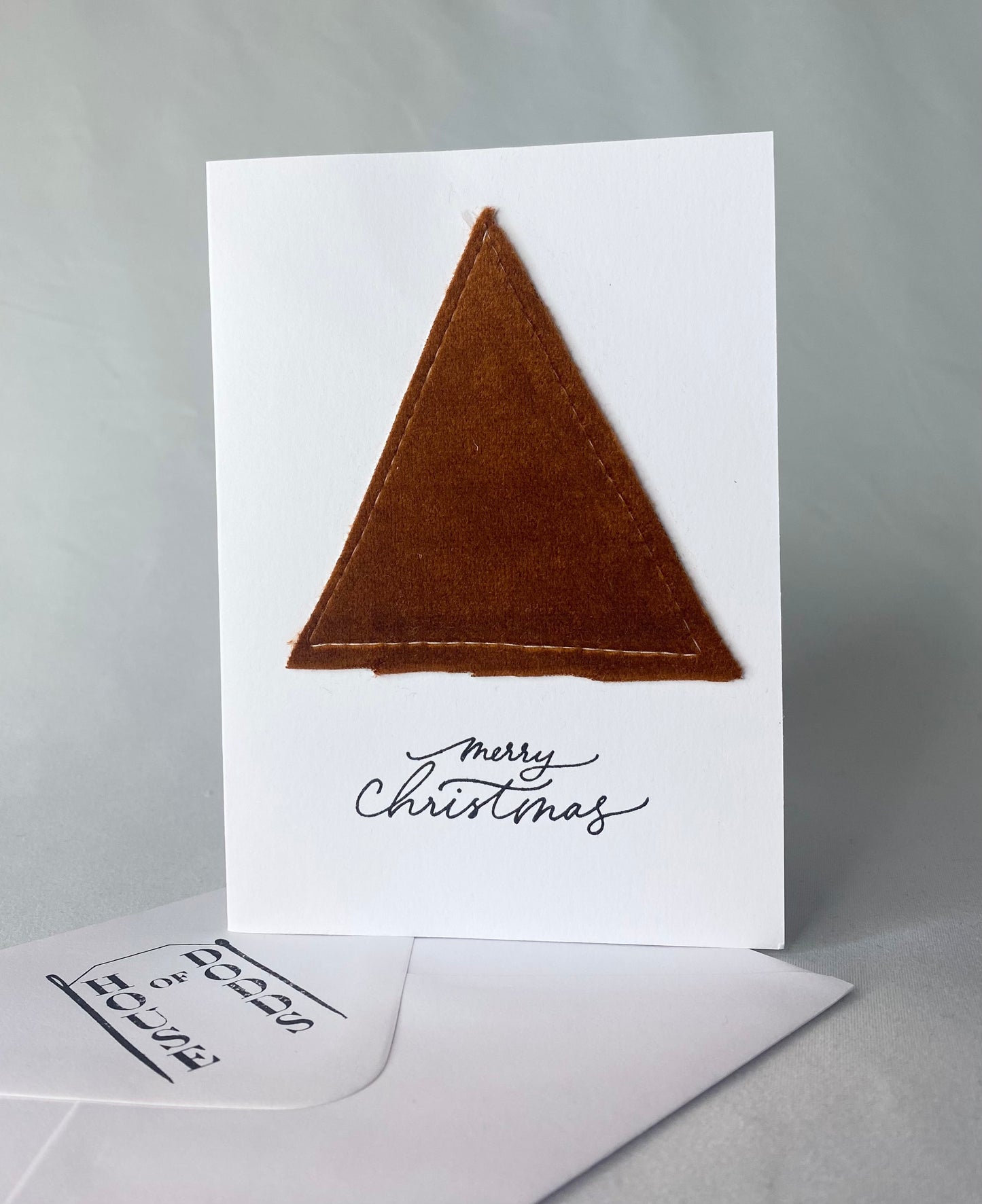 Orange Velvet Christmas Tree Card!