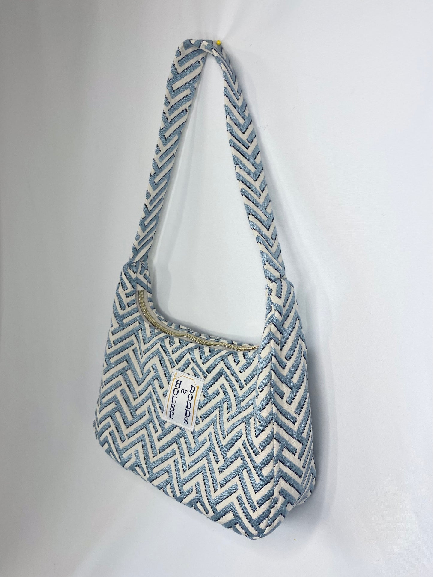Blue Geometric Hand Bag
