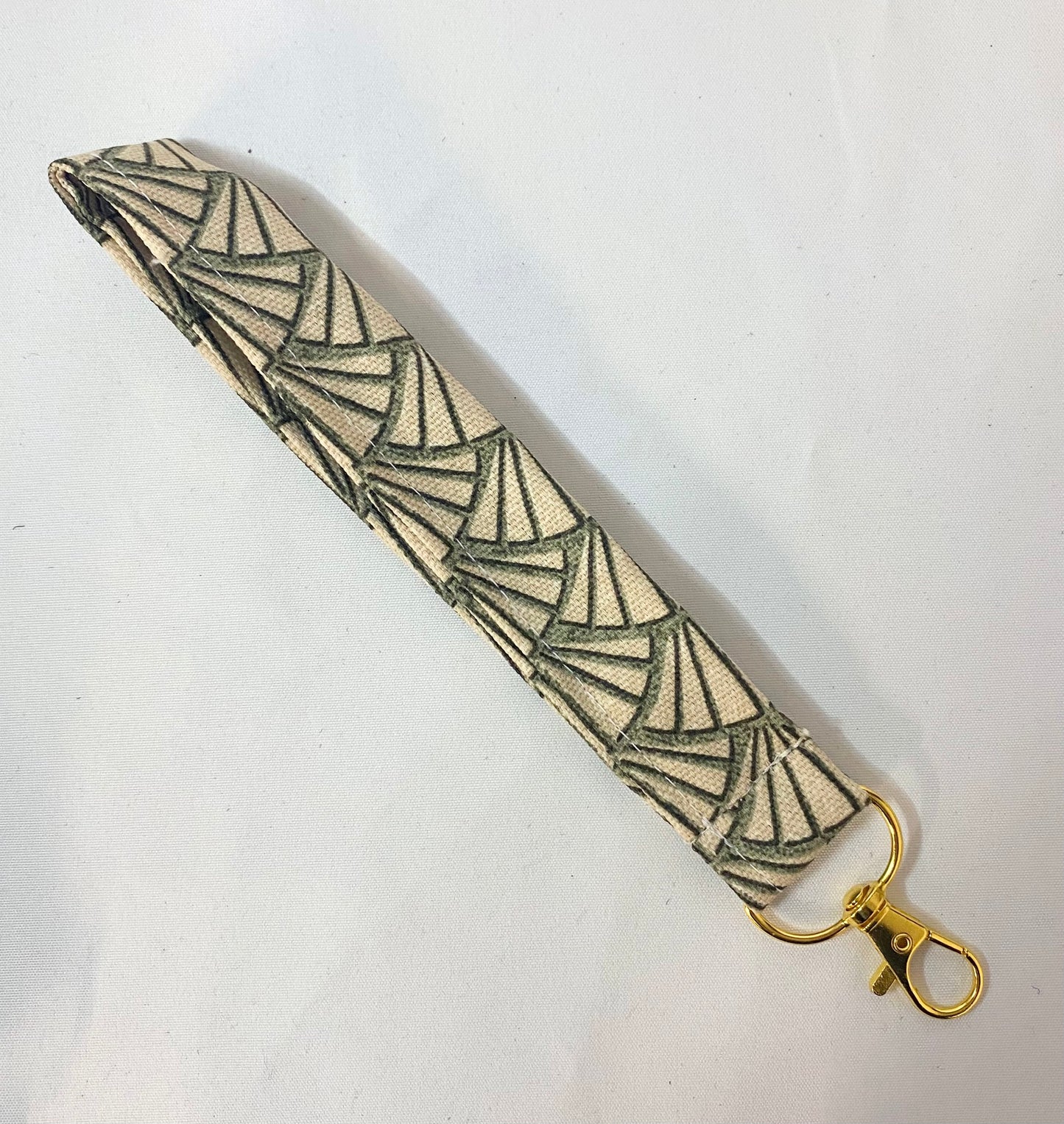 Green Abstract with Gold Clasp -Key Holder