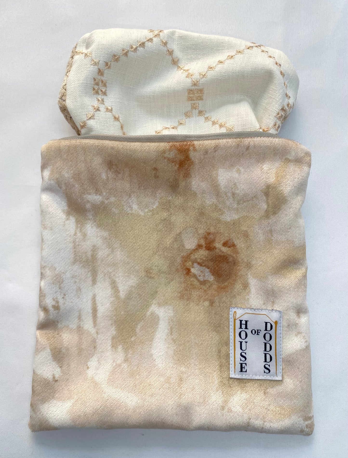 Velvet and Floral Travel Pouch