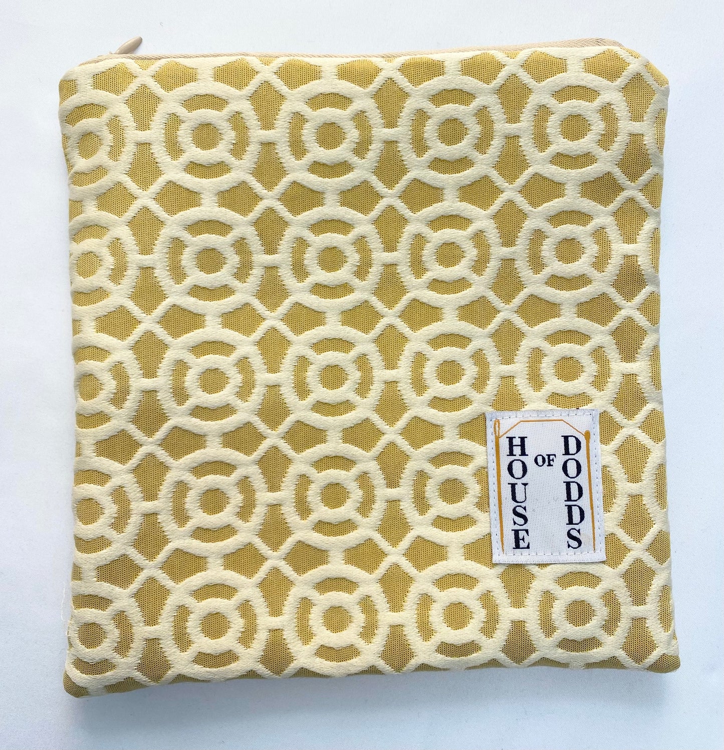 Yellow Embroidered Travel Pouch