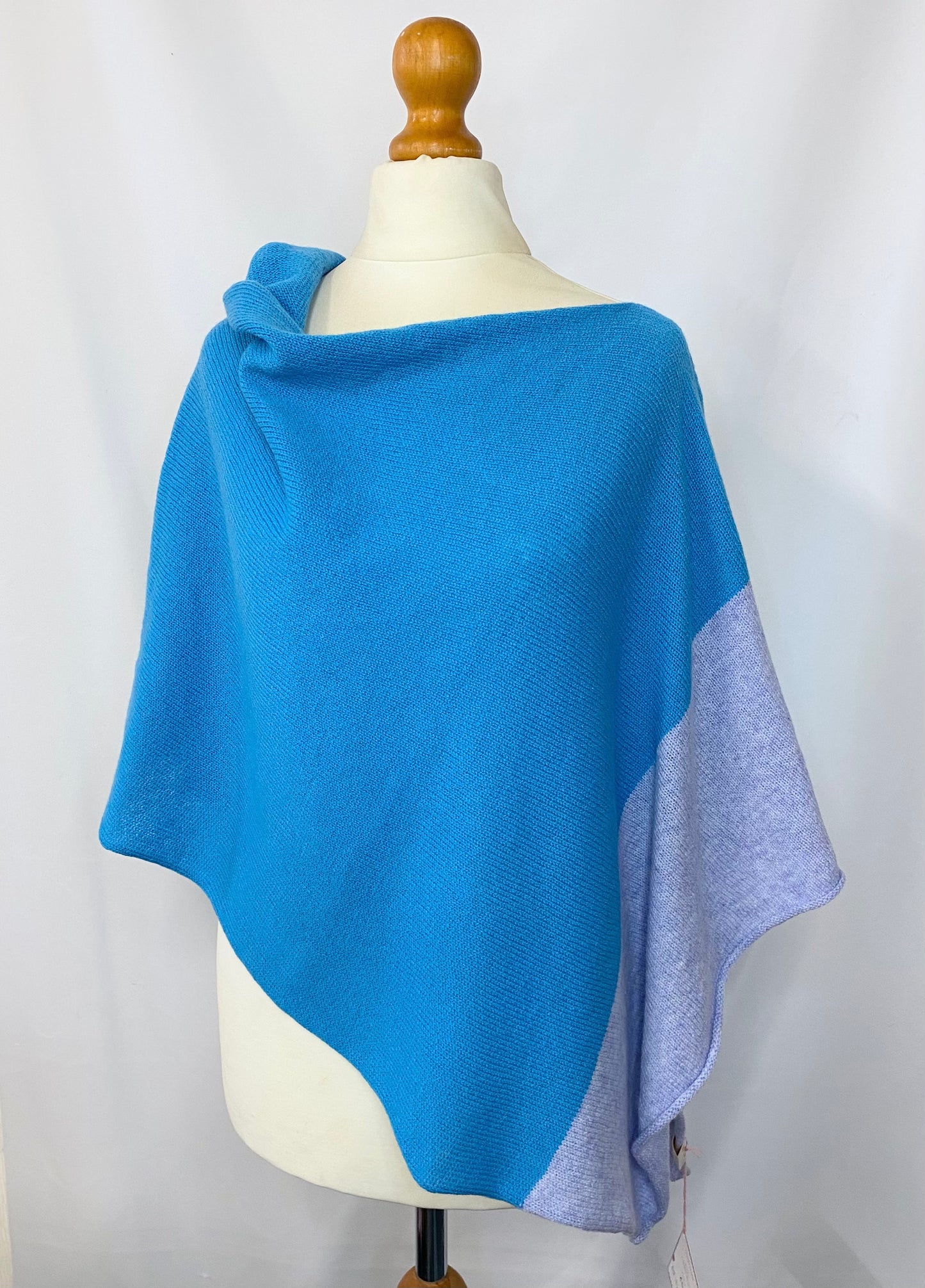 Blue with Lilac Stripe Shawl