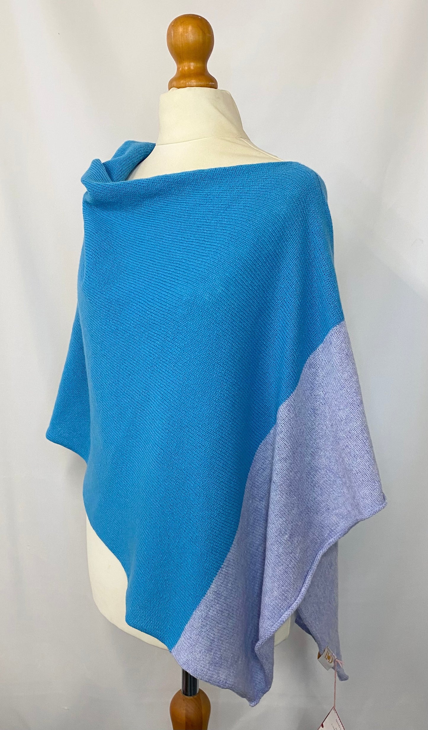 Blue with Lilac Stripe Shawl