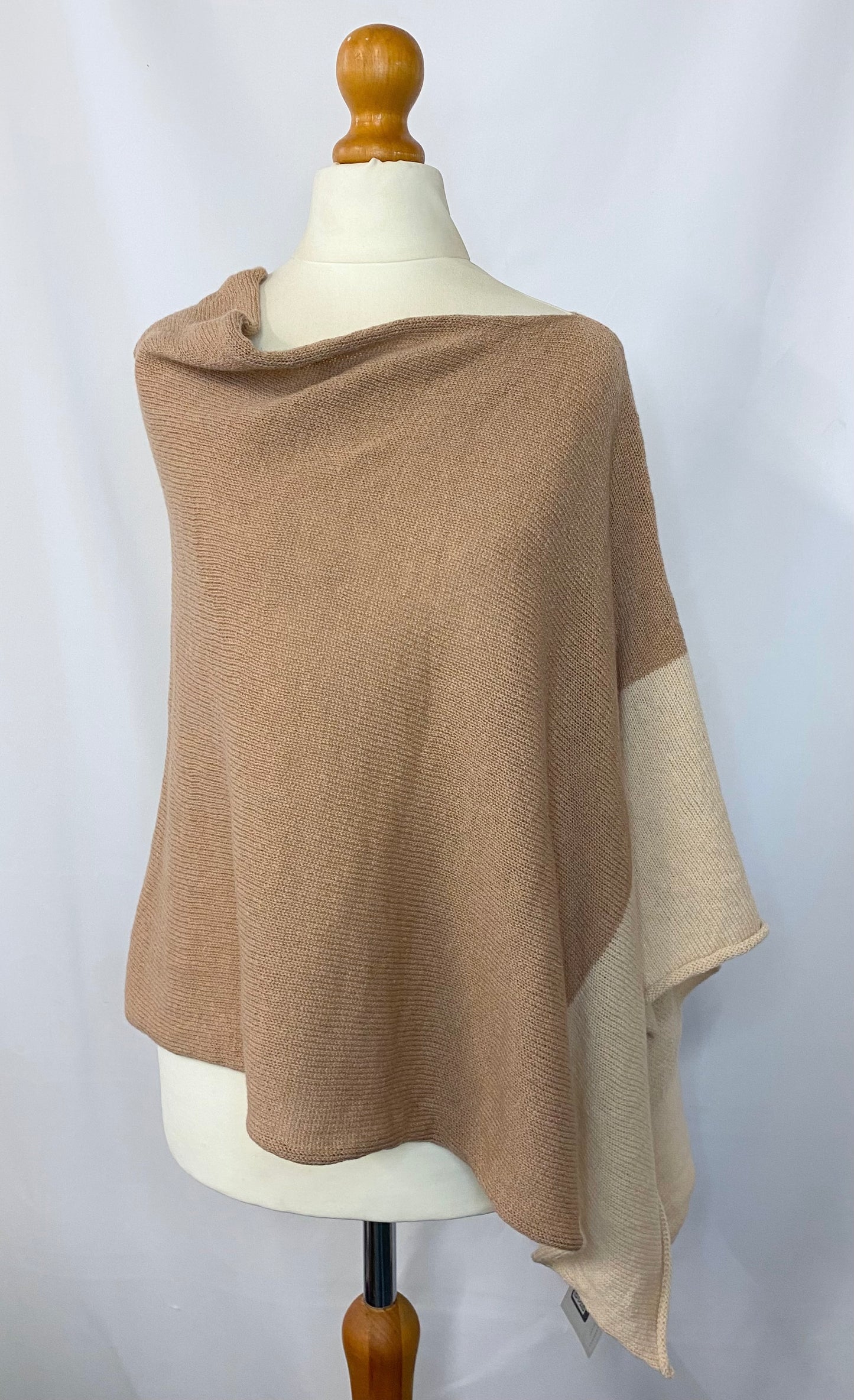 Brown with Cream Stripe Shawl