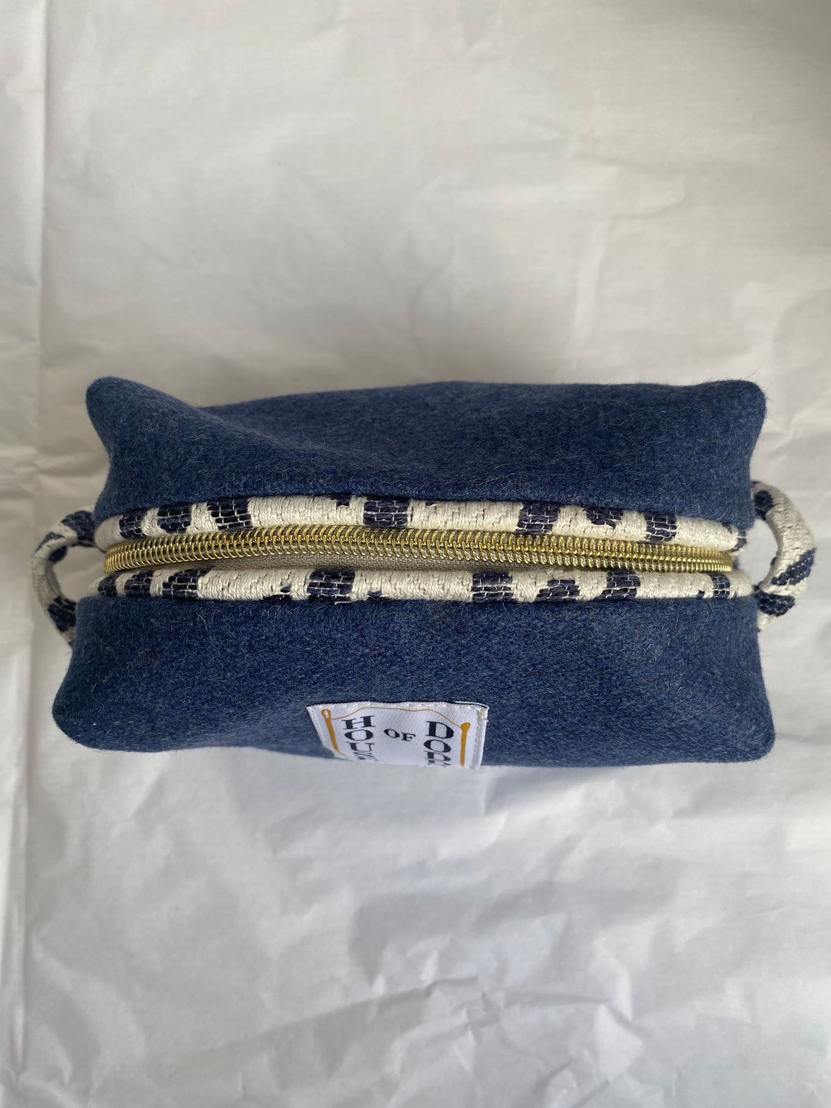 Blue wool Mini pouch