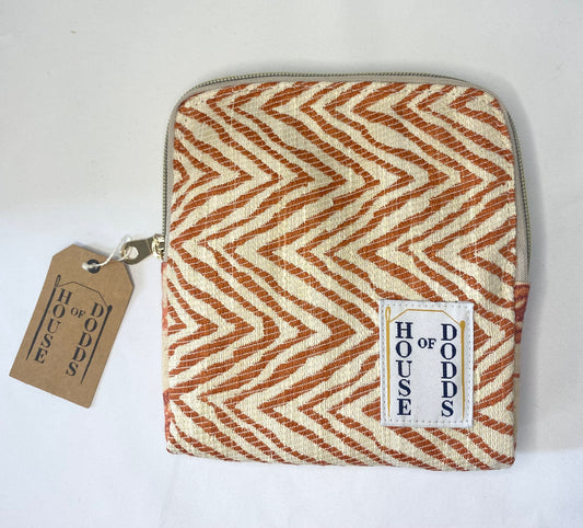 Red Zebra Purse with Red Floral Lining