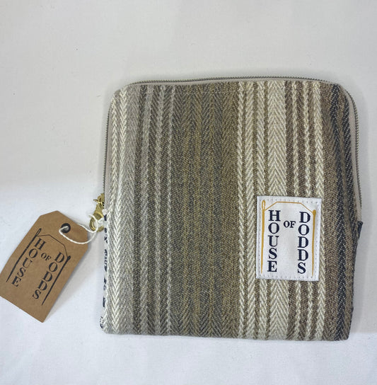 Grey striped wool Purse