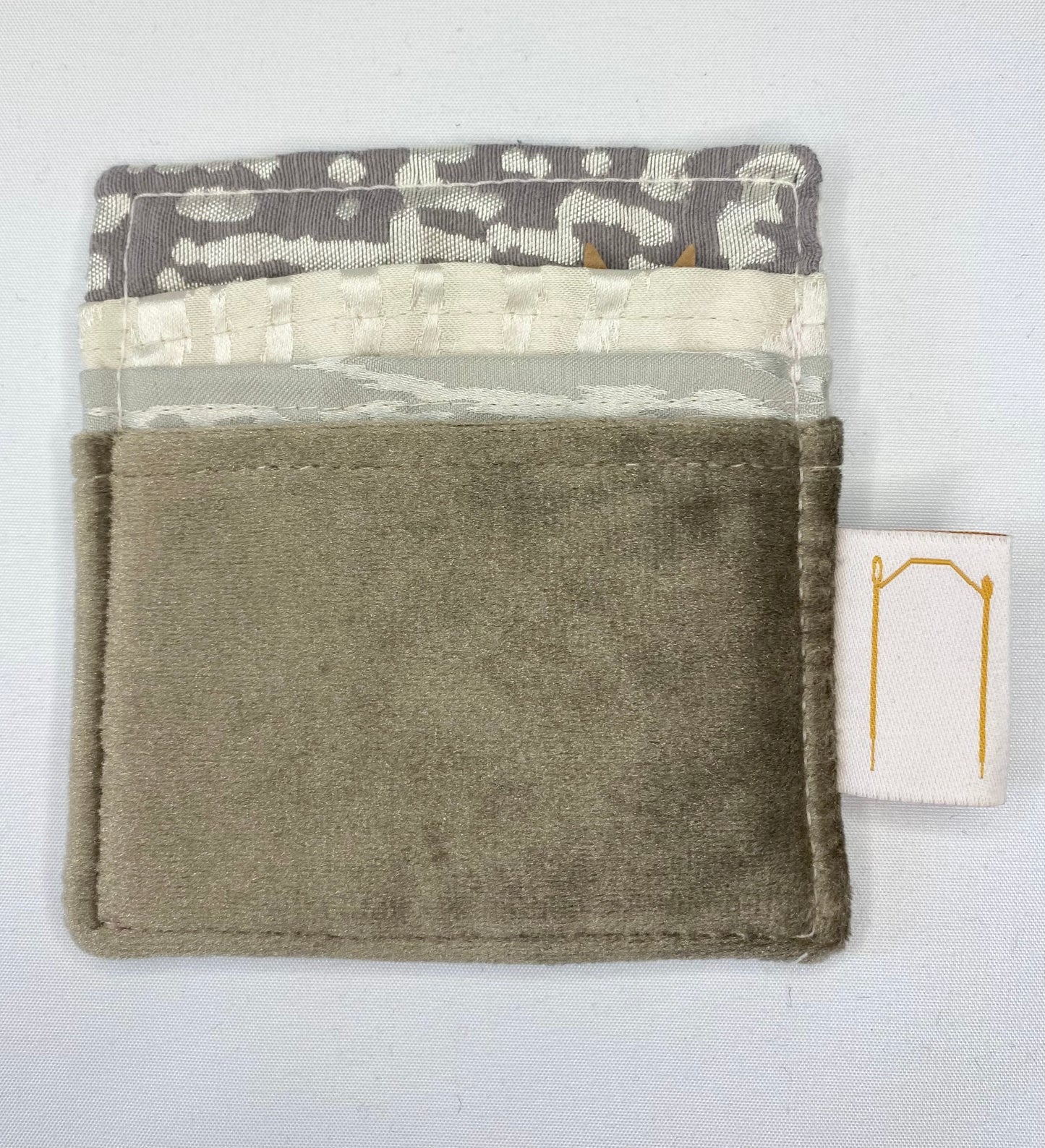 Grey Velvet- Card Holder