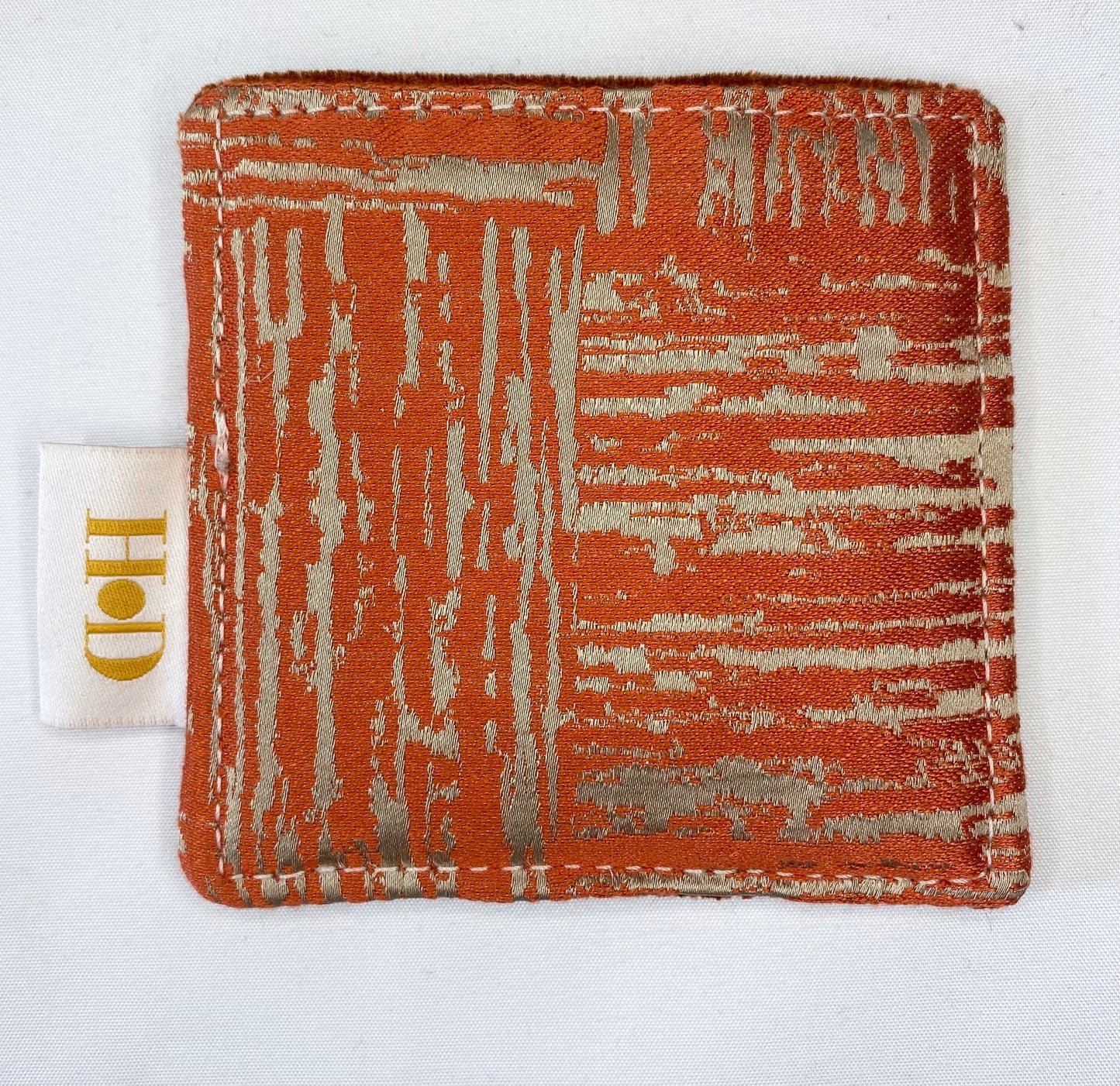Orange Velvet and gold   - Card Holder