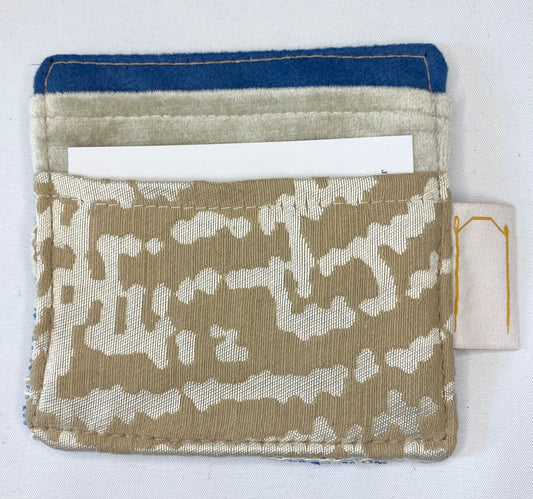 Camel with blue embroidery - Card Holder